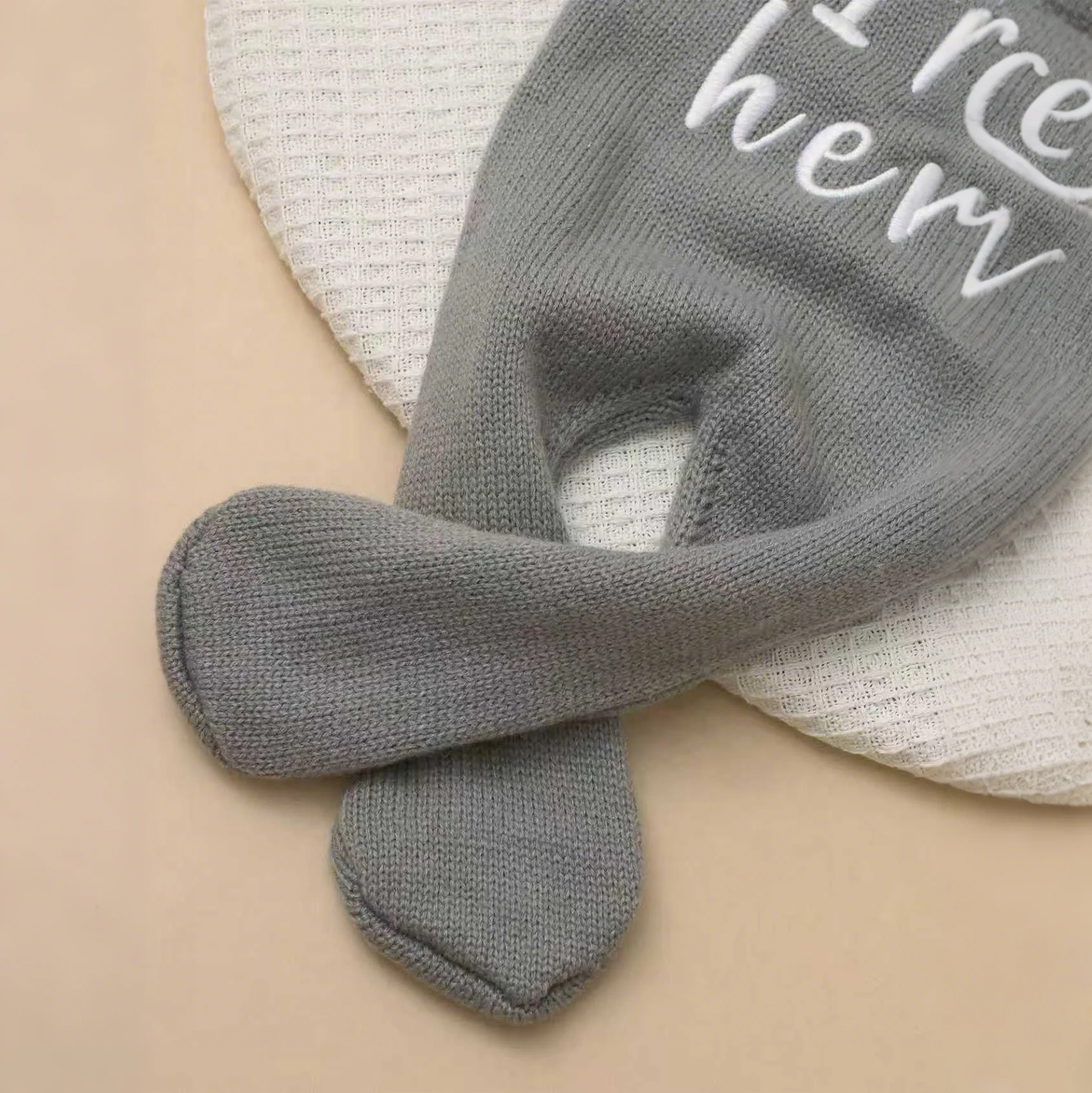 Ylsteed “Hello I'm Here‘ Knitting Newborn Photography Romper with Hat Baby Boy Girl Sweater Photo Shooting Coming Home Outfit-HD
