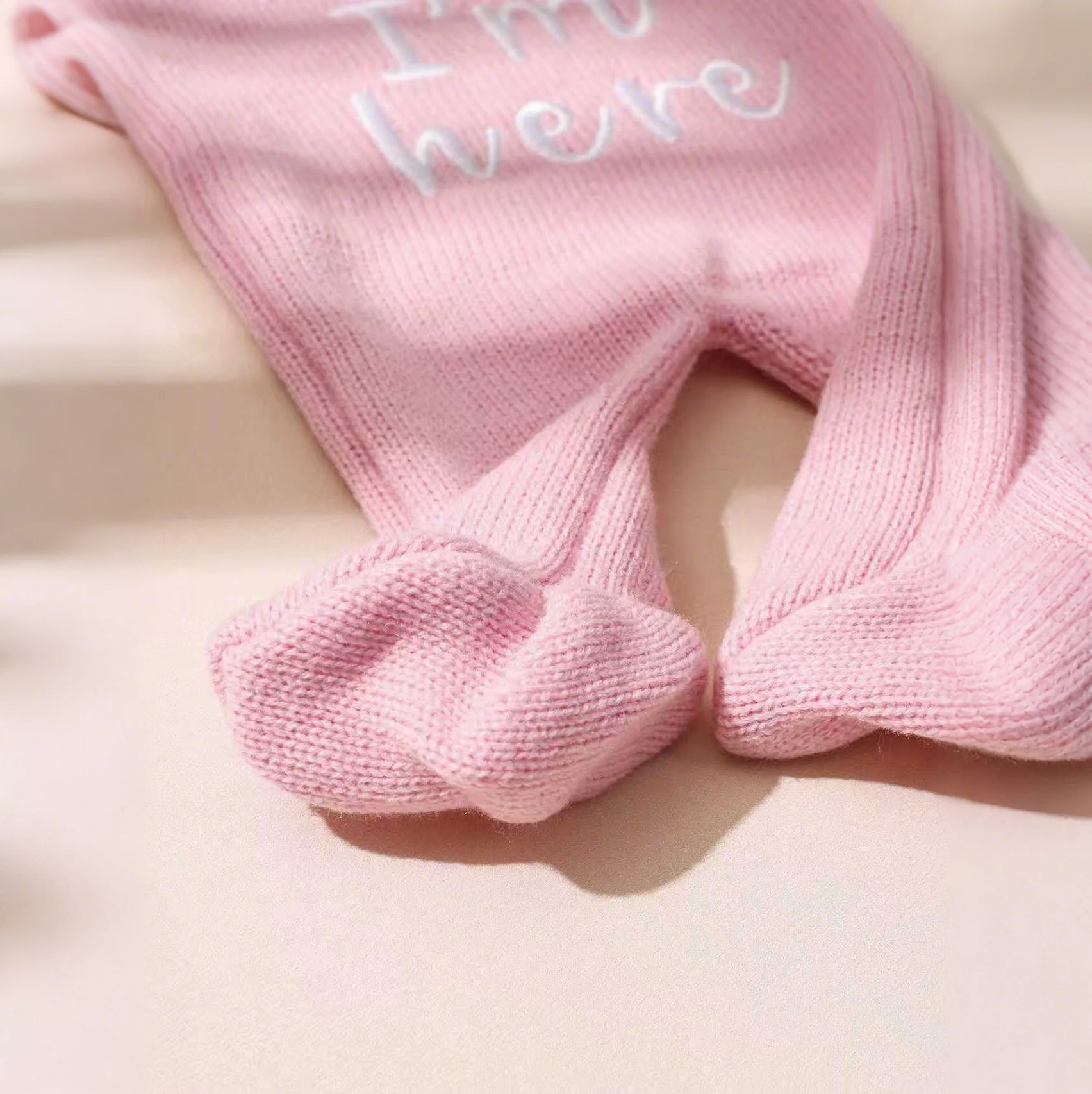 Ylsteed “Hello I'm Here‘ Knitting Newborn Photography Romper with Hat Baby Boy Girl Sweater Photo Shooting Coming Home Outfit-HD