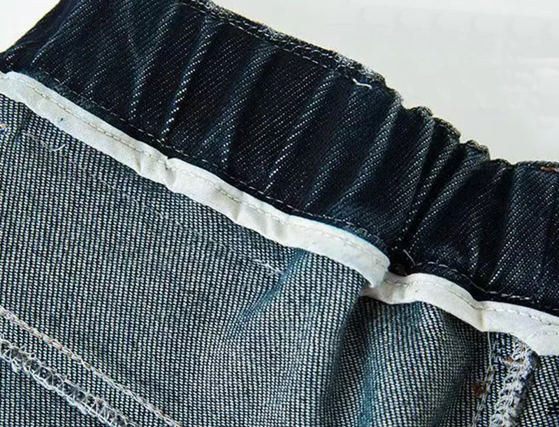 Spring Autumn Winter 4-14 Years Boys Plush Warm Jeans Fashion Letter Loose Straight Denim Pants Kids Casual Streetwear Trousers