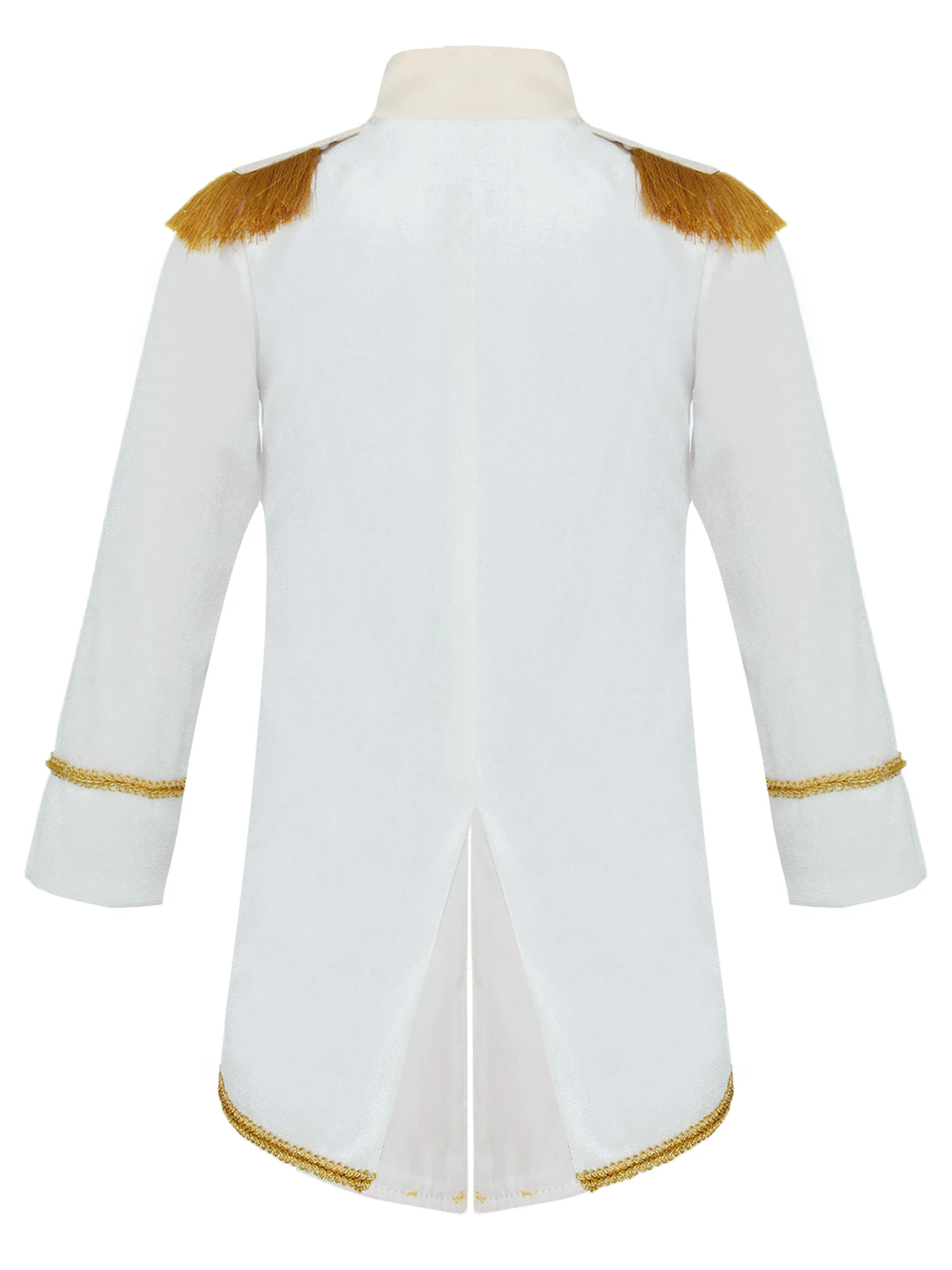 Baby Boys Long Sleeve Fringe Velvet Royal Prince Jacket Tailcoat Halloween King Knight Nobility Costume Photography Outerwear