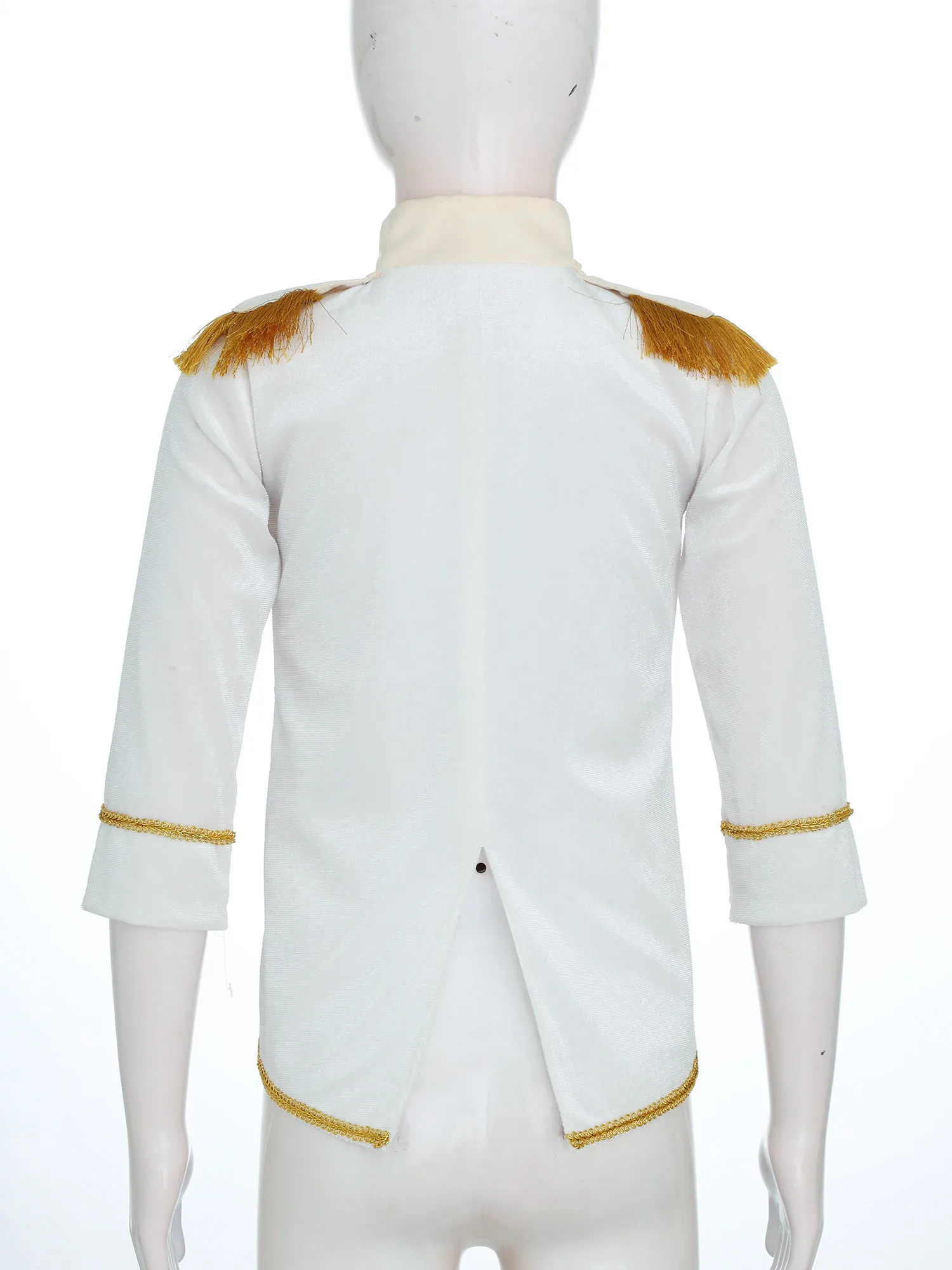 Baby Boys Long Sleeve Fringe Velvet Royal Prince Jacket Tailcoat Halloween King Knight Nobility Costume Photography Outerwear