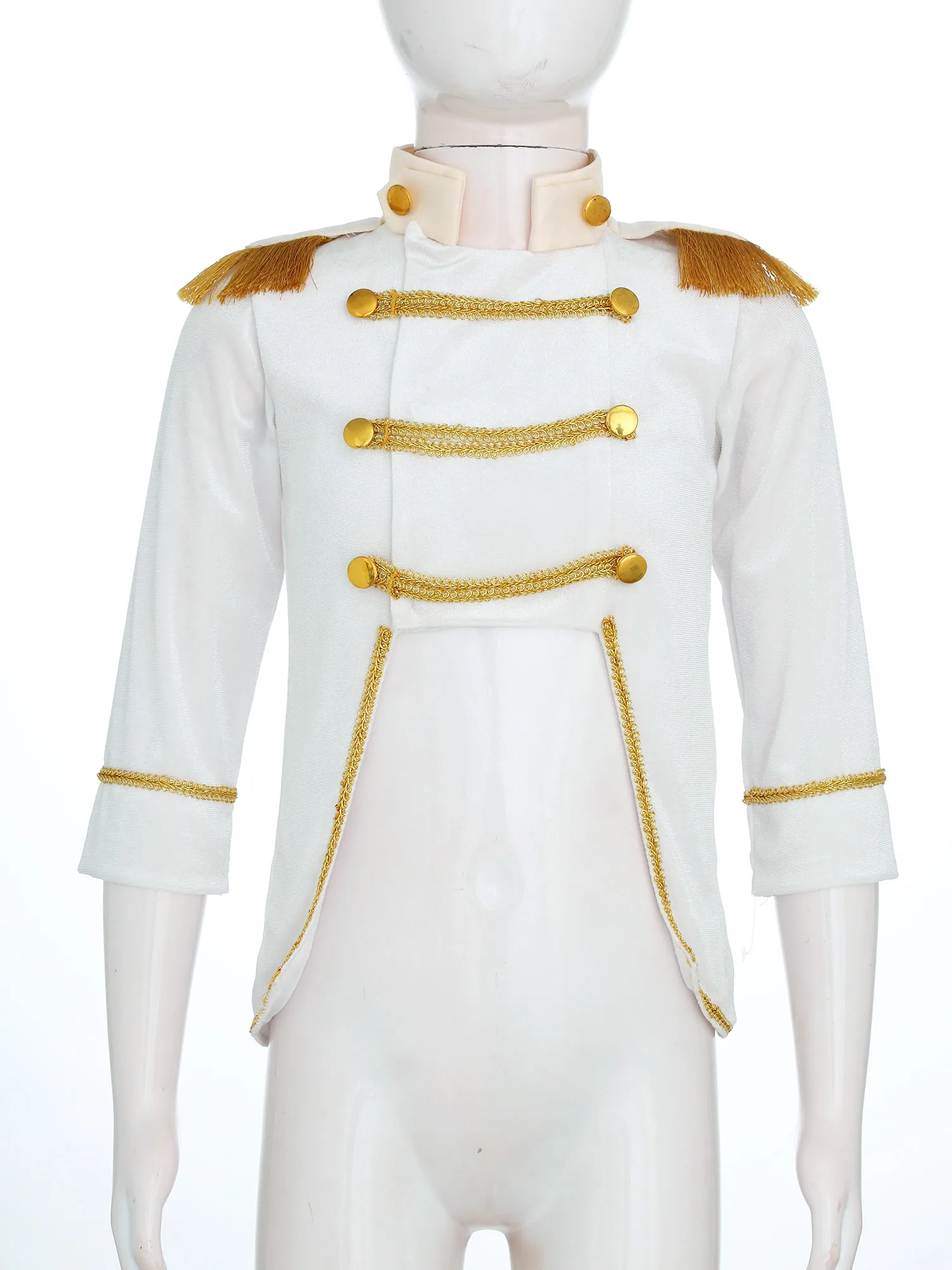 Baby Boys Long Sleeve Fringe Velvet Royal Prince Jacket Tailcoat Halloween King Knight Nobility Costume Photography Outerwear