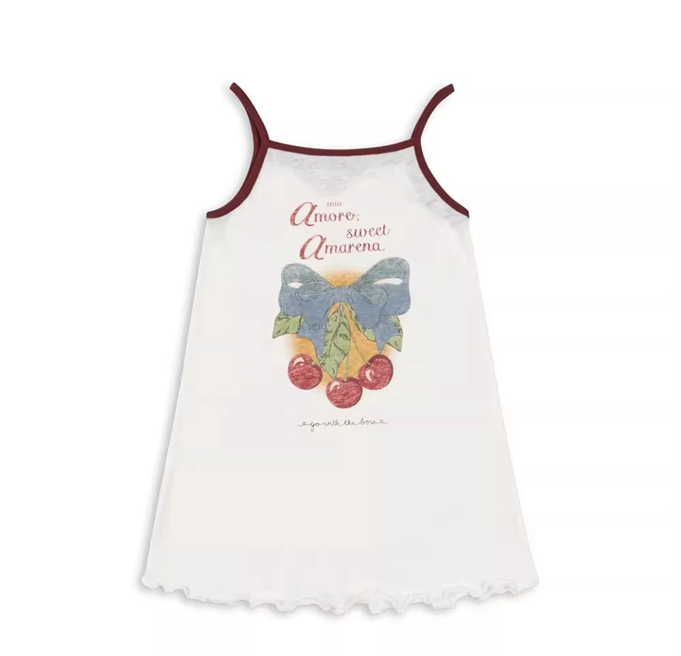 Girls Sling Dresses 2026 KS Girl Cute Ducks Print T-shirts Vest Dress Kids Thin Soft Tops Shorts Children Homewear Clothes Set