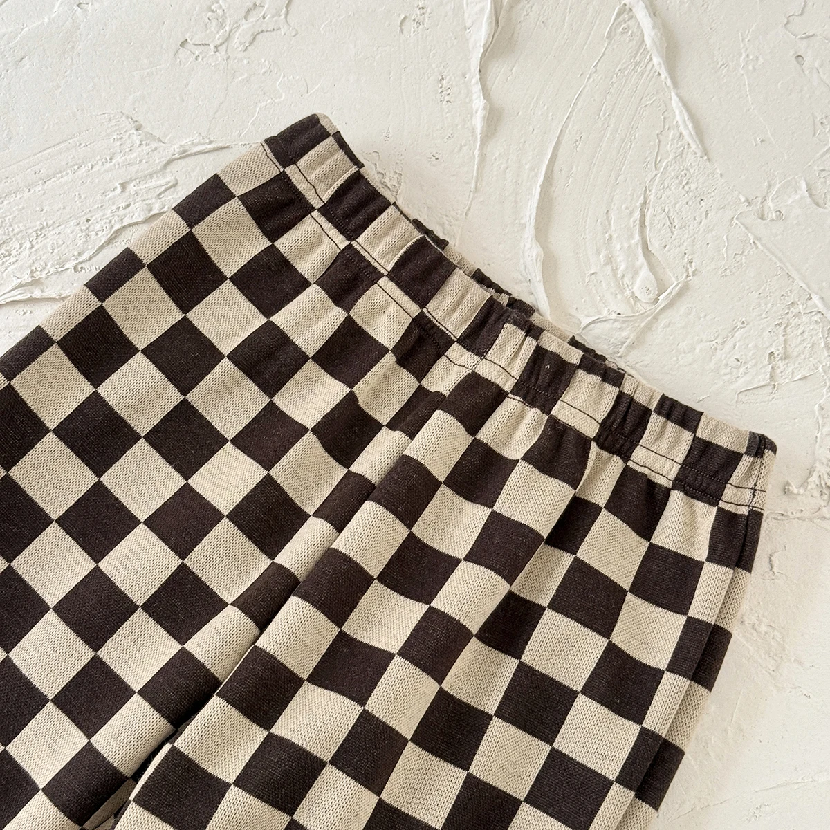 Autumn Fashion Newborn Baby Boys Girls Clothes Comfort Outfit Solid Color Long Sleeves Top+Chessboard Pattern Pants 2Pcs/set