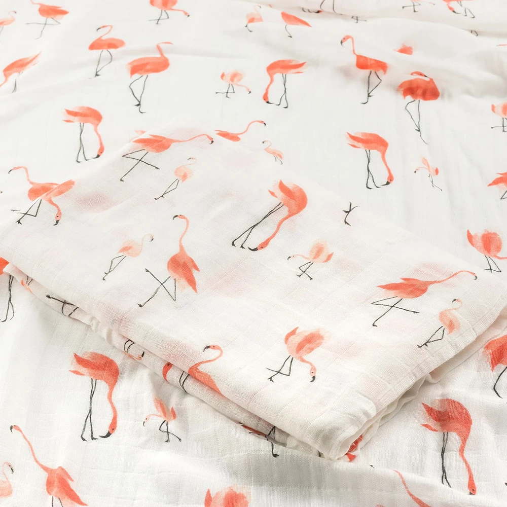 Muslin Tree Newborn Muslin Swaddle Baby Multi-use Bamboo Cotton Blanket Infant Newborn Baby Wrap 120X120cm