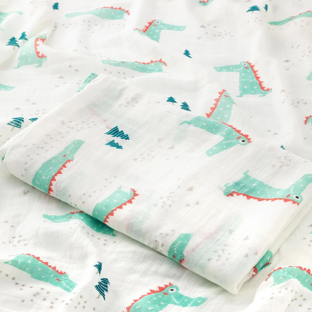 Muslin Tree Newborn Muslin Swaddle Baby Multi-use Bamboo Cotton Blanket Infant Newborn Baby Wrap 120X120cm