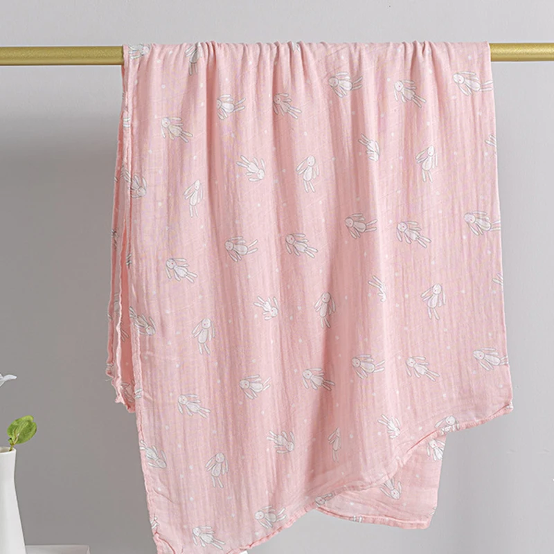 Muslin Tree Newborn Muslin Swaddle Baby Multi-use Bamboo Cotton Blanket Infant Newborn Baby Wrap 120X120cm