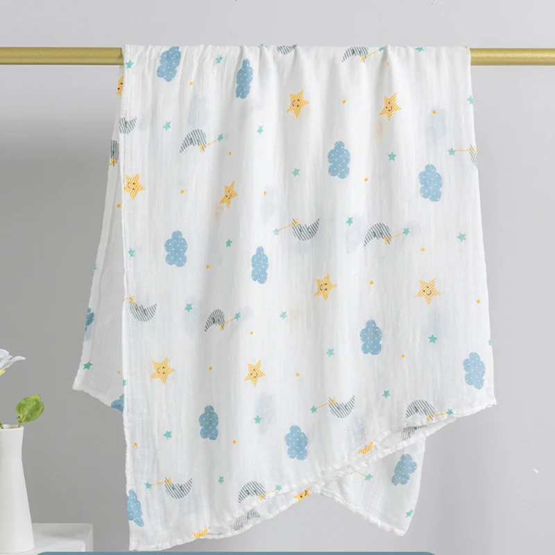 Muslin Tree Newborn Muslin Swaddle Baby Multi-use Bamboo Cotton Blanket Infant Newborn Baby Wrap 120X120cm