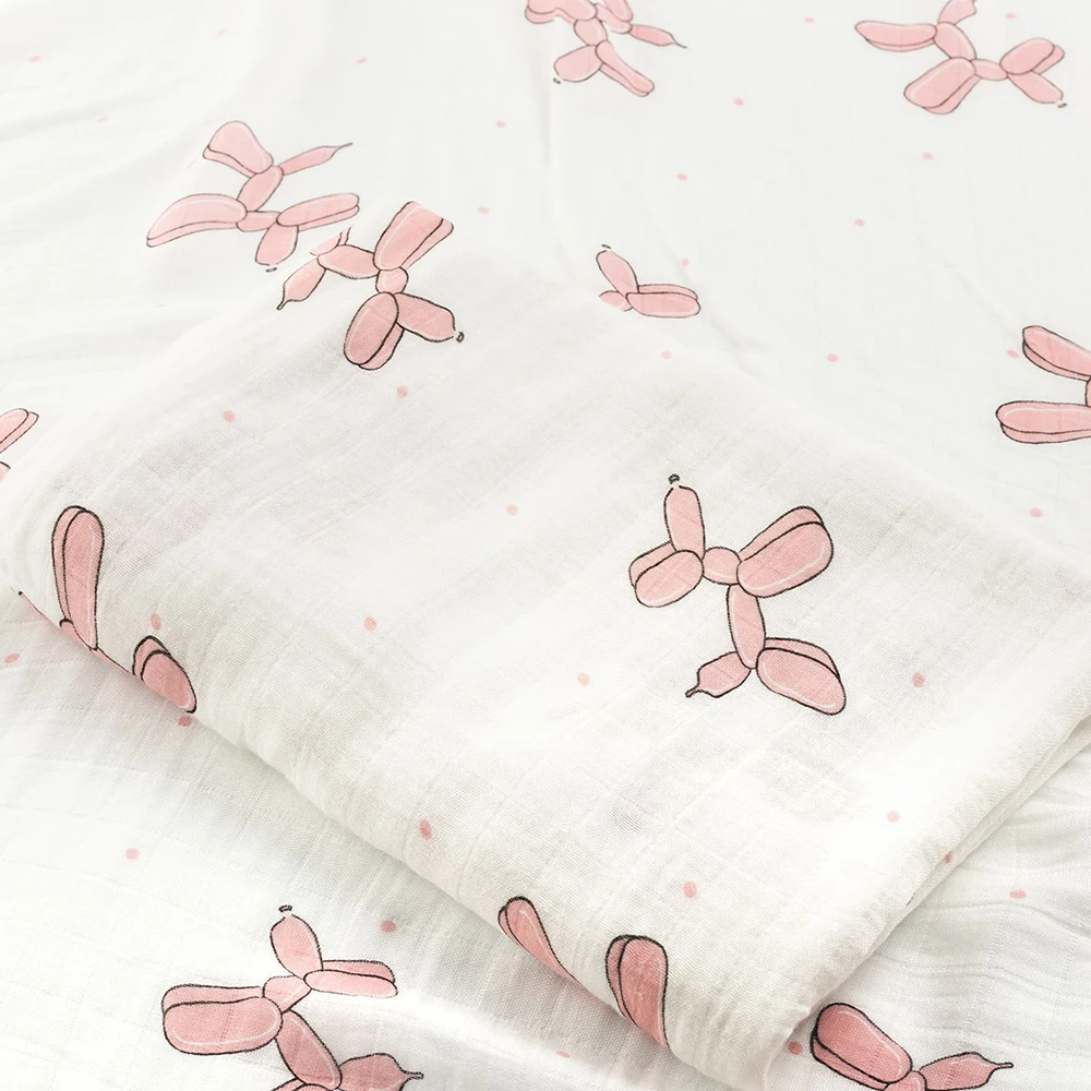 Muslin Tree Newborn Muslin Swaddle Baby Multi-use Bamboo Cotton Blanket Infant Newborn Baby Wrap 120X120cm