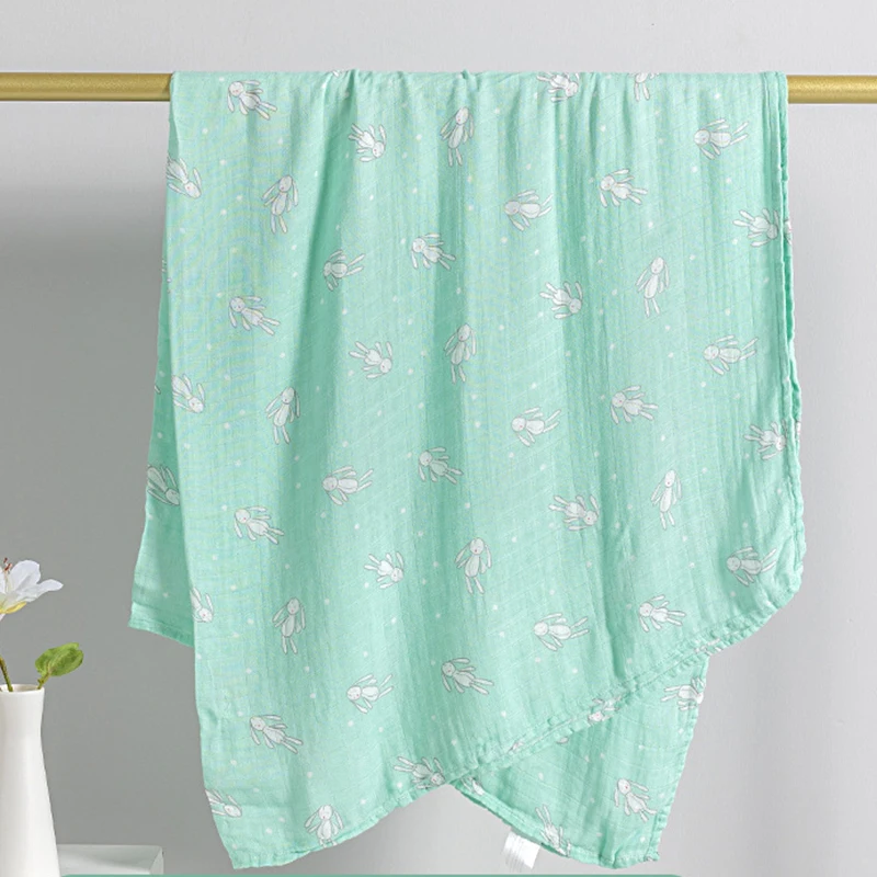 Muslin Tree Newborn Muslin Swaddle Baby Multi-use Bamboo Cotton Blanket Infant Newborn Baby Wrap 120X120cm