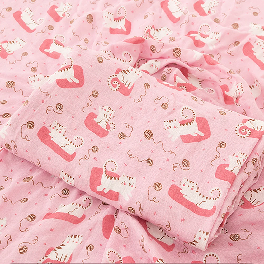 Muslin Tree Newborn Muslin Swaddle Baby Multi-use Bamboo Cotton Blanket Infant Newborn Baby Wrap 120X120cm
