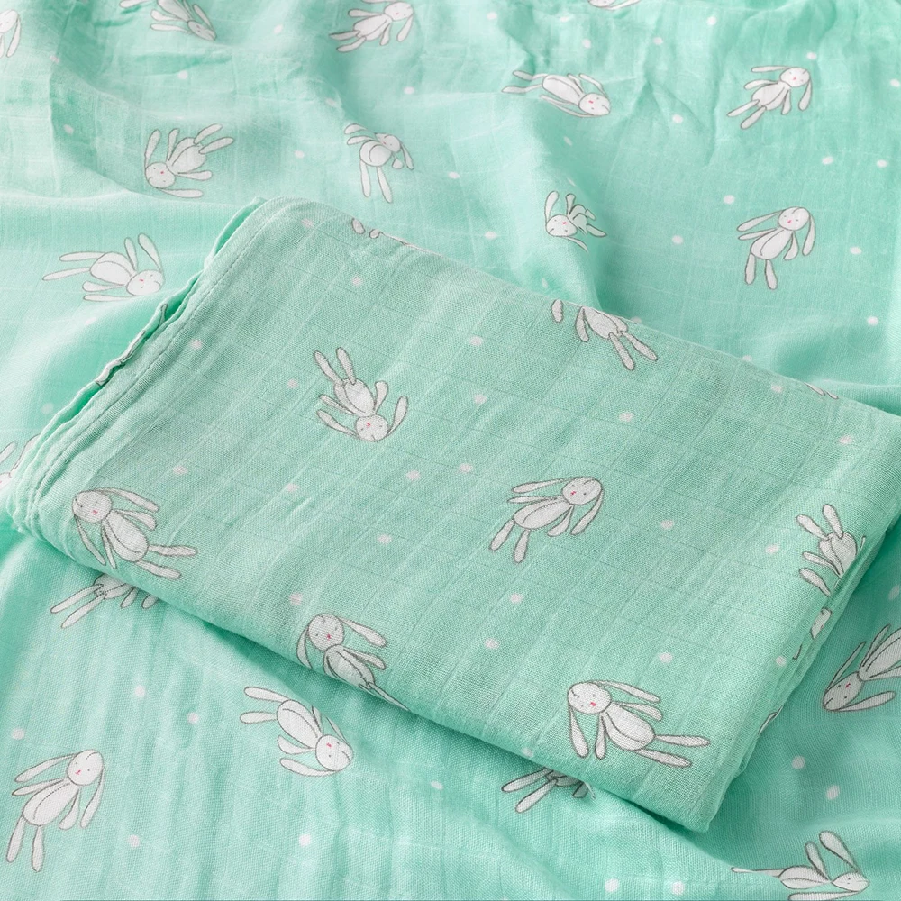 Muslin Tree Newborn Muslin Swaddle Baby Multi-use Bamboo Cotton Blanket Infant Newborn Baby Wrap 120X120cm