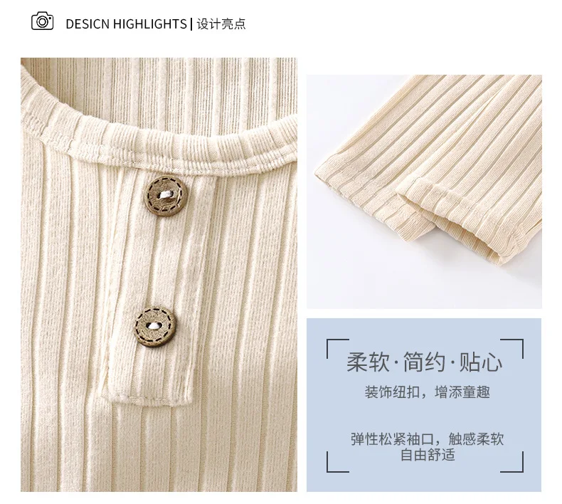 Spring autumn kids warm long-sleeve pants set boys girls homewear underwear set baby children casual solid color pajamas pants