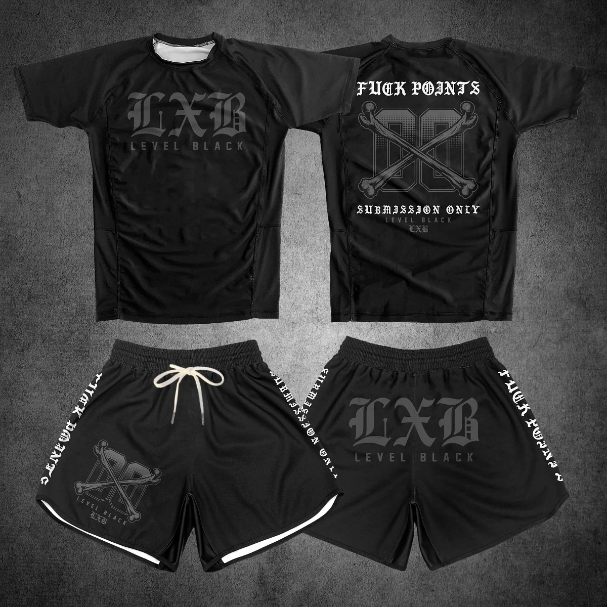 Summer Quick Drying Black Boxing Rash Guard Gym Set Jersey Fighting T-shirt And Shorts Combo for Fitness Adults And Kids