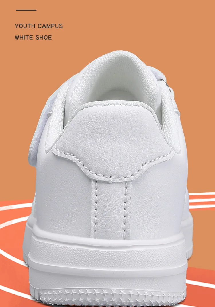 Children Leather Sneakers Non-Slip Lightweight Walking Shoes For Boys & Girls School Sport Tennis Comfortable Flat Casual Shoes