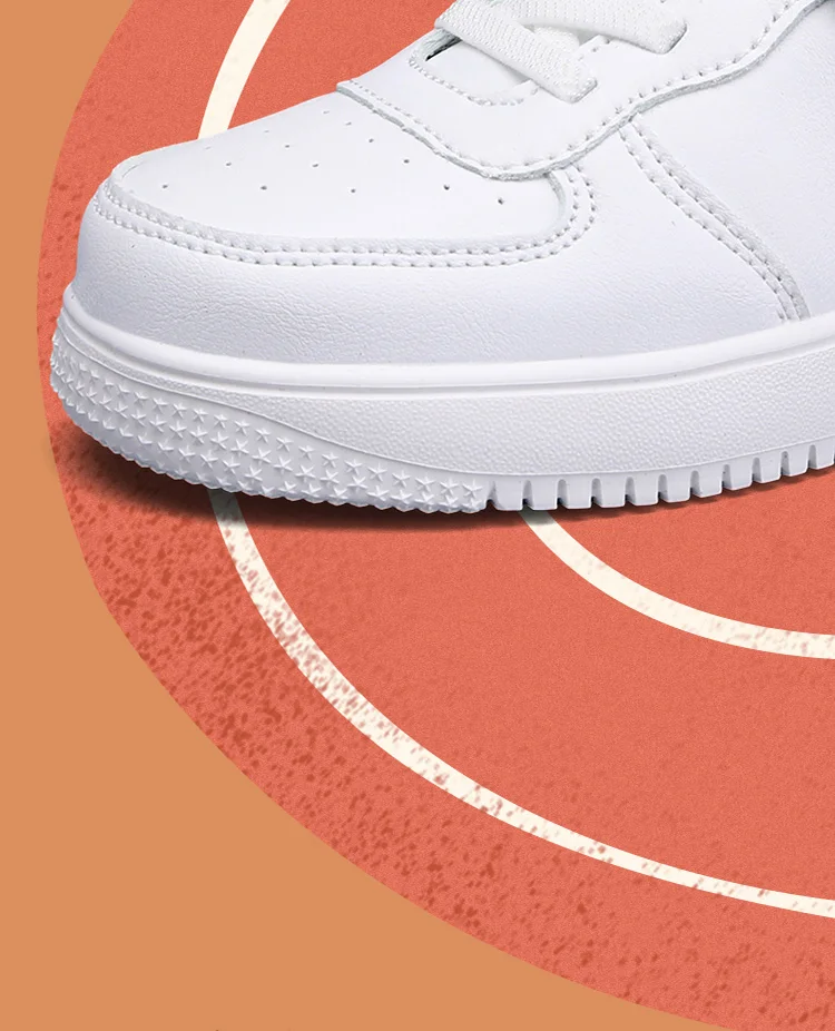 Children Leather Sneakers Non-Slip Lightweight Walking Shoes For Boys & Girls School Sport Tennis Comfortable Flat Casual Shoes