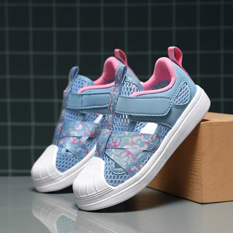 Summer Breathable Kids Sandals Boy and Girl Fashion Sneakers Lightweight Non Slip Walking Shoes Comfortable Sport Shoes