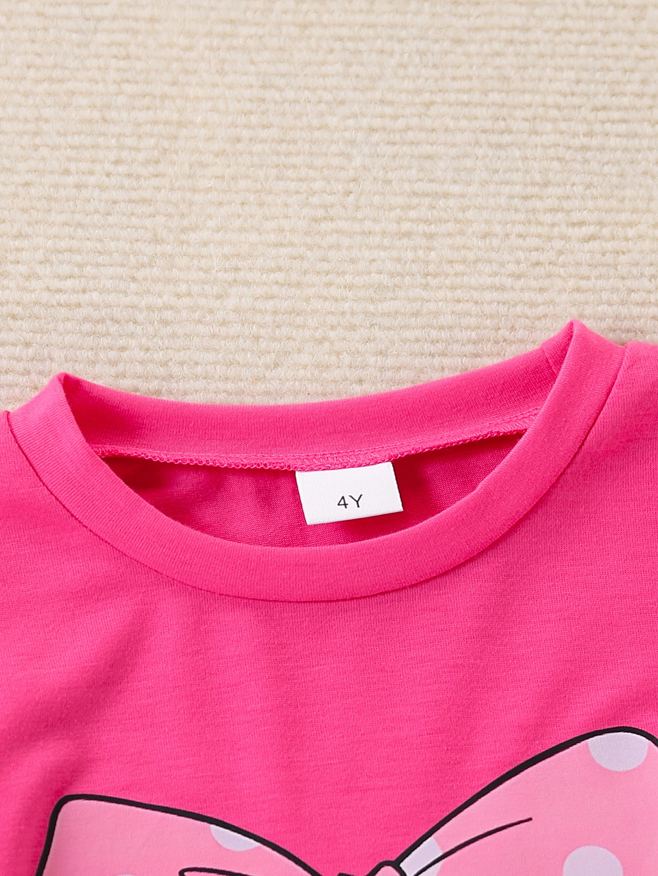 Summer 3-Piece Girls' Casual Ensemble Knit Fabric Round Neck Short-Sleeved Top Slightly Elastic Outfit for Girls