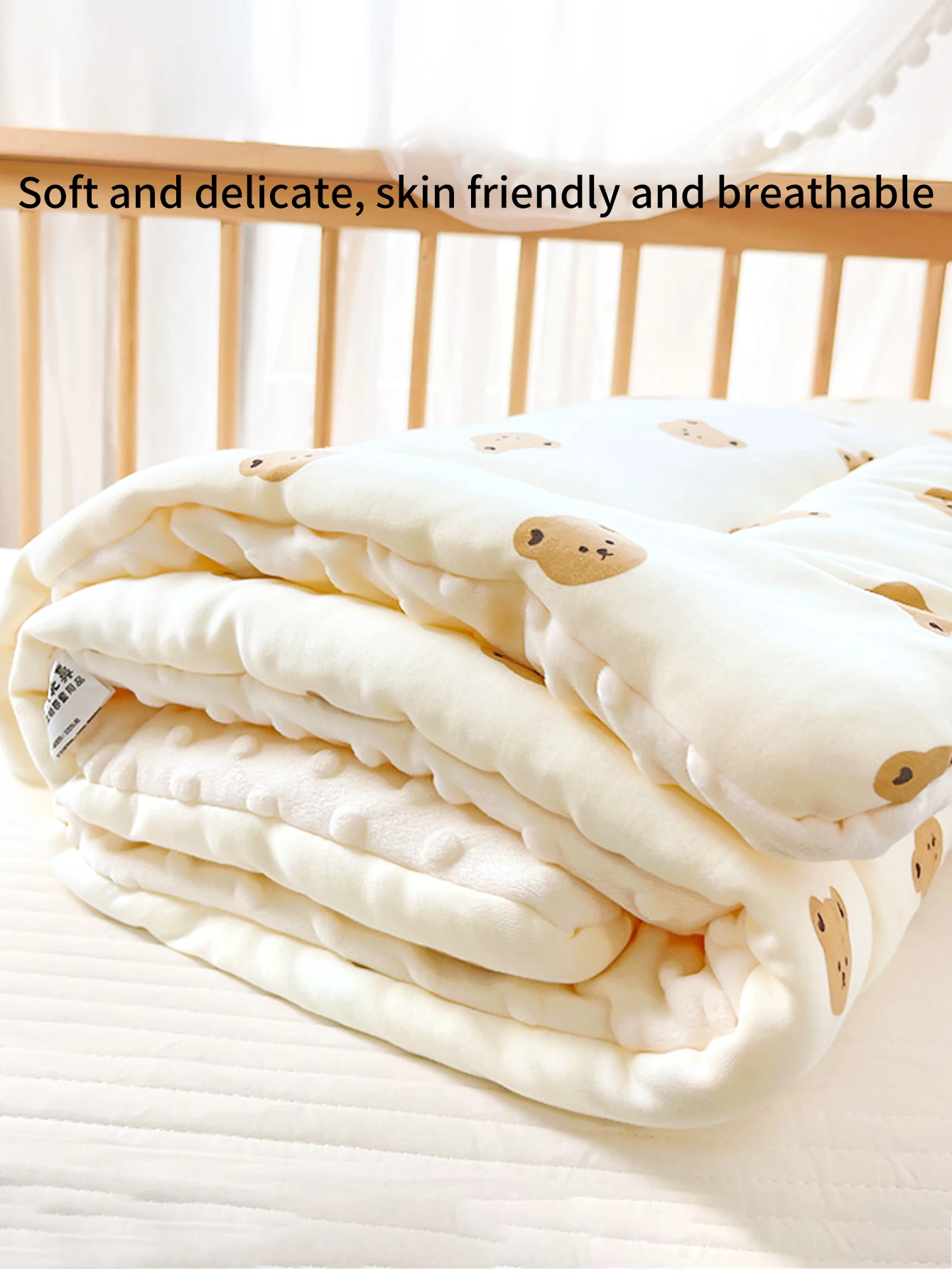 1Pc Newborn Beanie Blanket, 3D Beanie Fleece - Skin-Friendly and Soft, Washable - Cute Printed Patterns, Double-Sided Beanie Blanket for 0-3 Years Old, Soft Blanket for Kindergarten Boys and Girls!