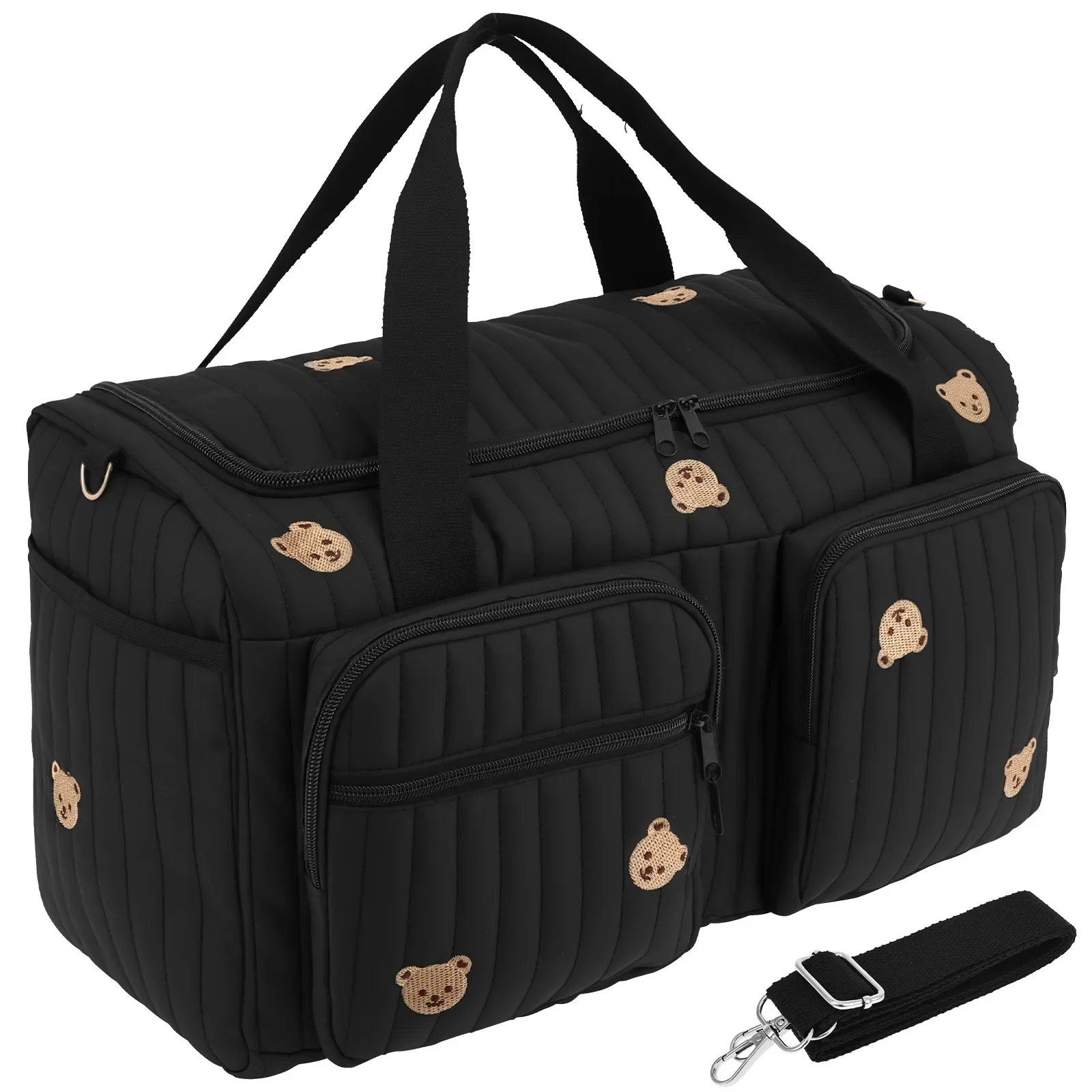 Portable Mommy Bag Large Capacity Hospital Maternity Bag with Shoulder Strap and Multiple Pockets Multipurpose Diaper Tote Bags