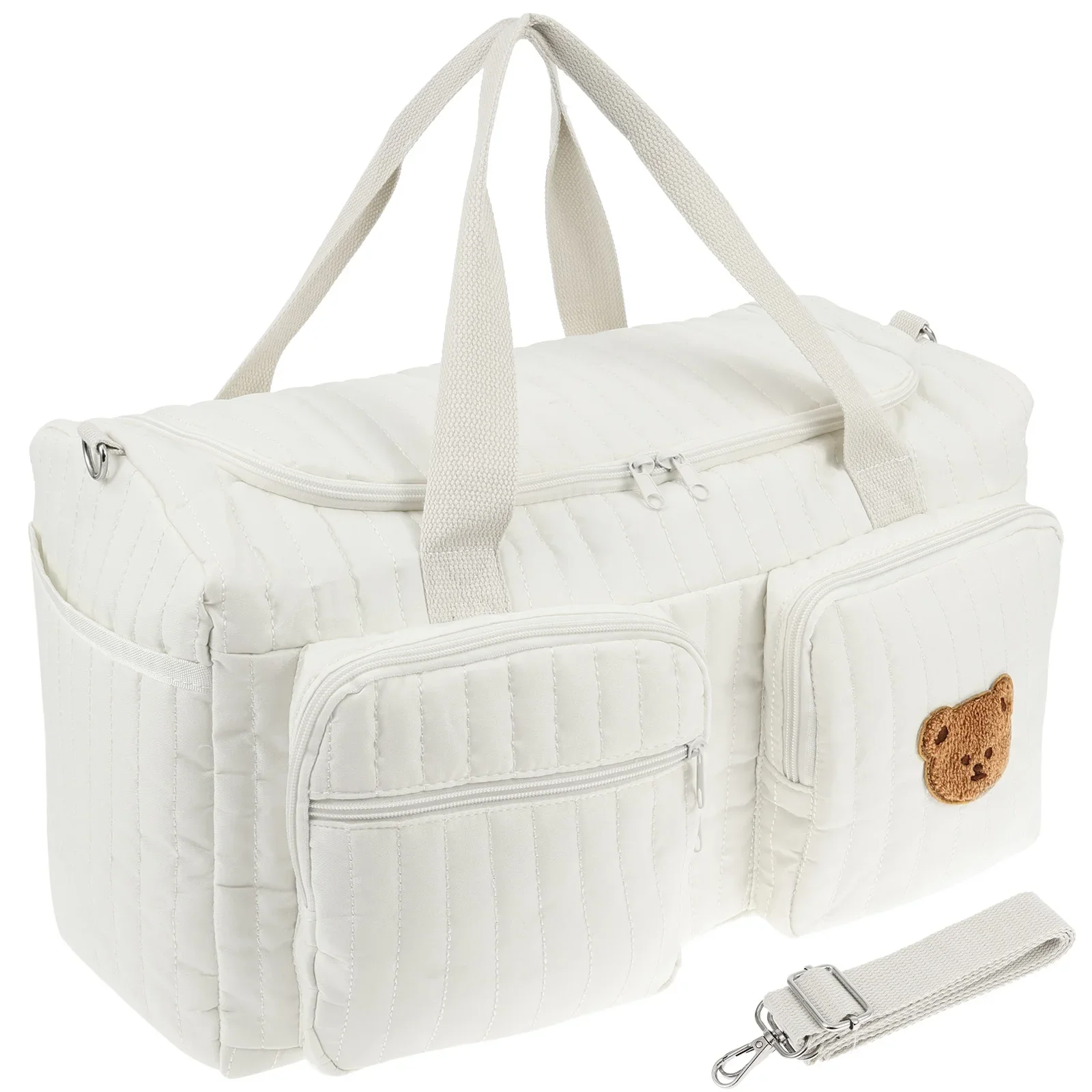 Portable Mommy Bag Large Capacity Hospital Maternity Bag with Shoulder Strap and Multiple Pockets Multipurpose Diaper Tote Bags