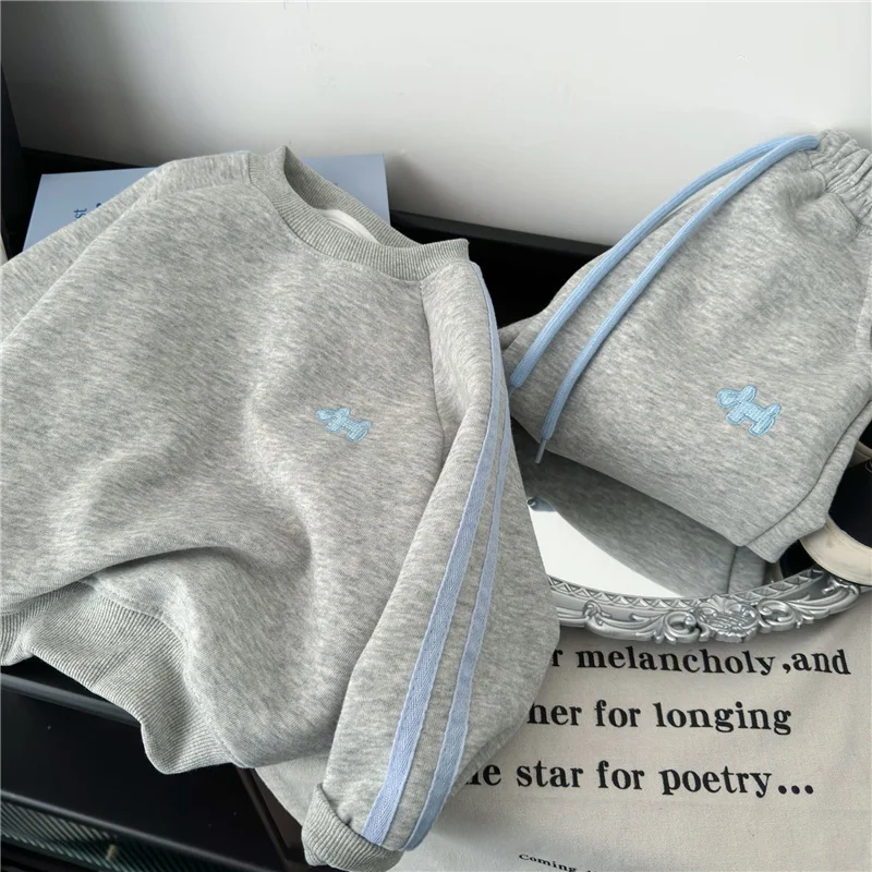 Spring Kids Sweatshirt Sets Children Long Sleeve Clothing Suits Boy Girl Casual Pullover+Pants 2Pcs Autumn Teen Tracksuit Outfit
