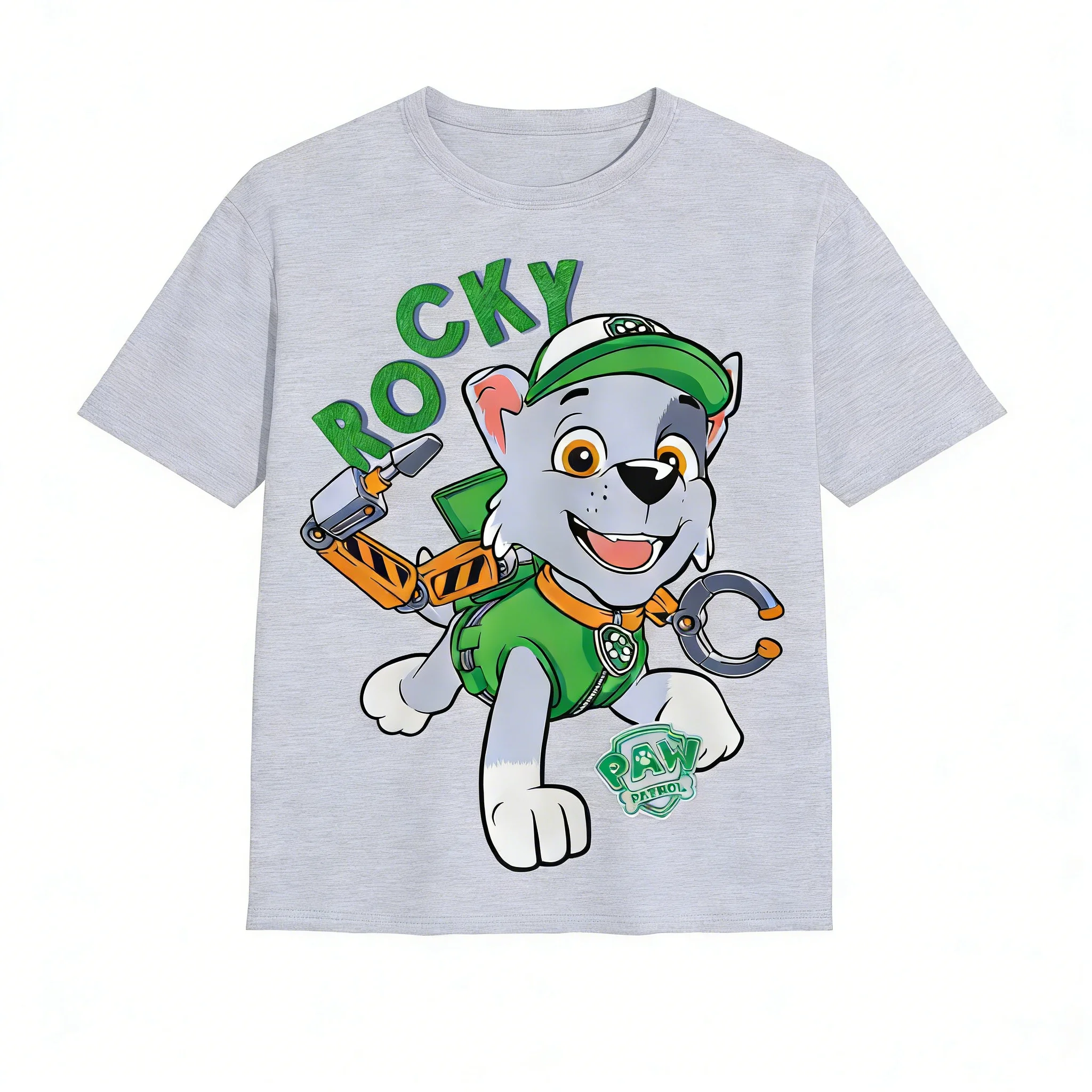 2026 New Summer PAW Patrol Children Short Sleeve T-shirt Cartoon Chase Rubble Print Pullover Boys Girls Casual Cotton Tops Gifts