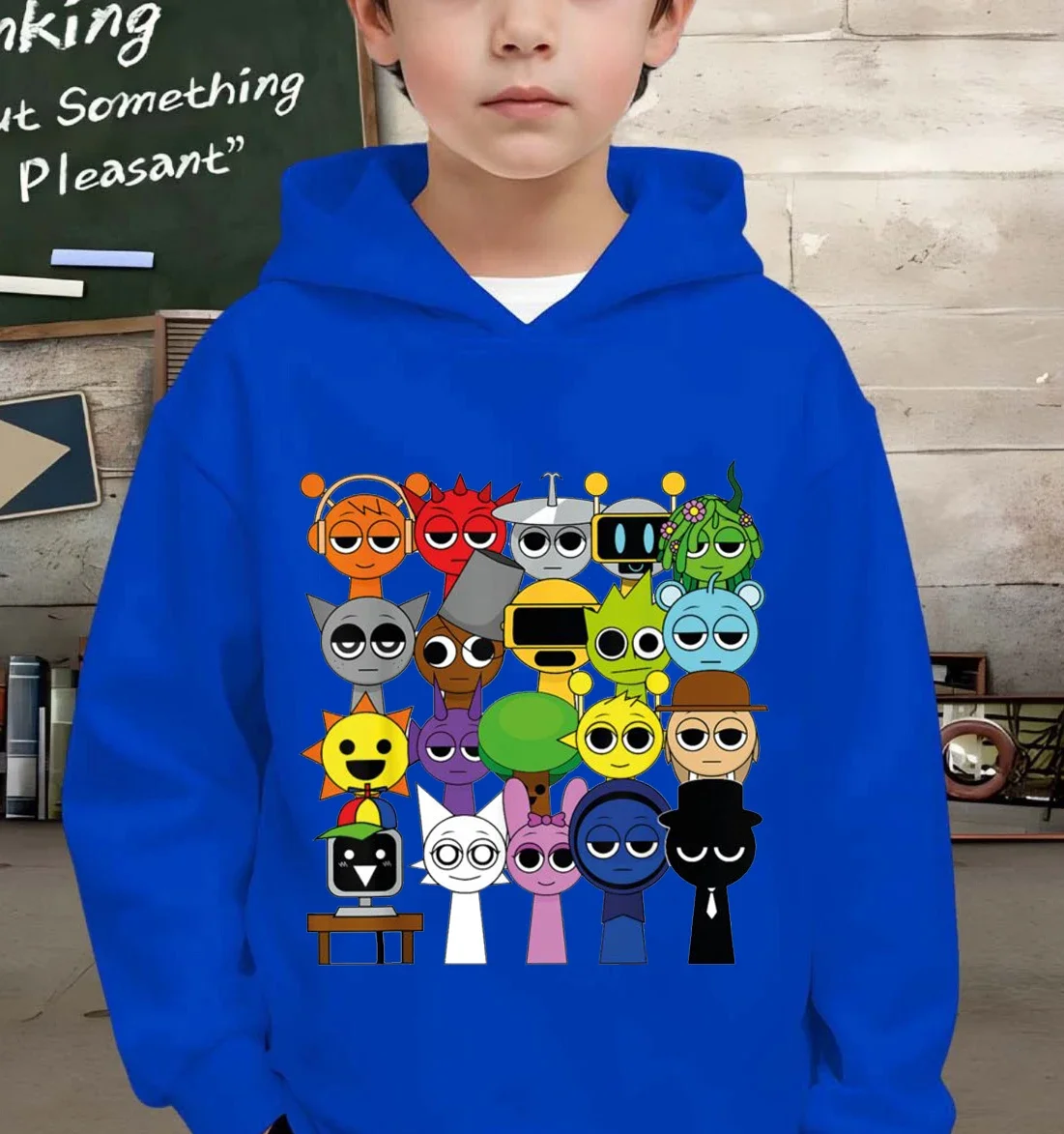 New Sprunki Cartoon Kids Hoodie Game Incredibox Sweatshirts Boys Clothes Girls Hooded Pullover Spring Children Long Sleeve Tops