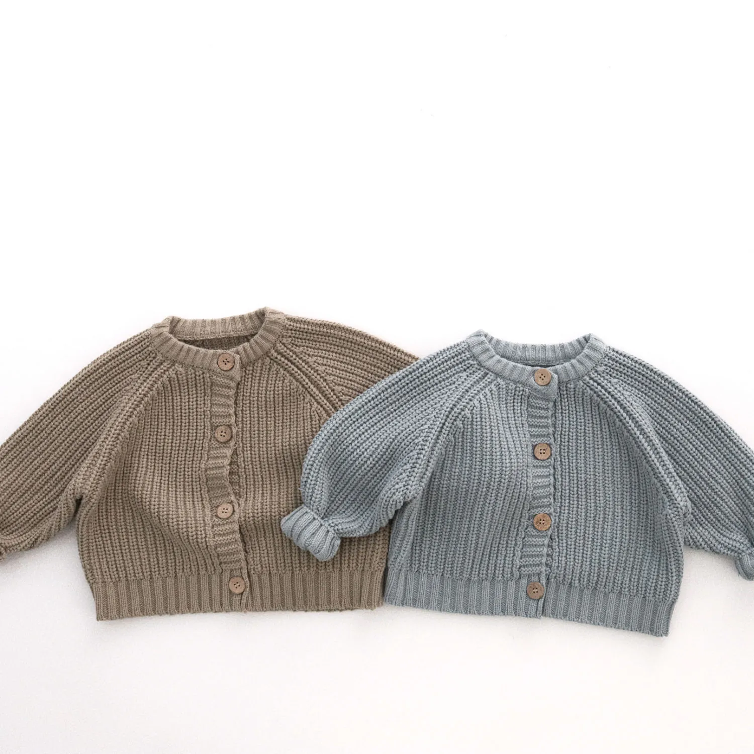 MILANCEL 1-6 Y Kids Knit Cardigans Chunky Yarn Boys Sweaters O Neck Girls Sweaters Cotton Kids Outerwear