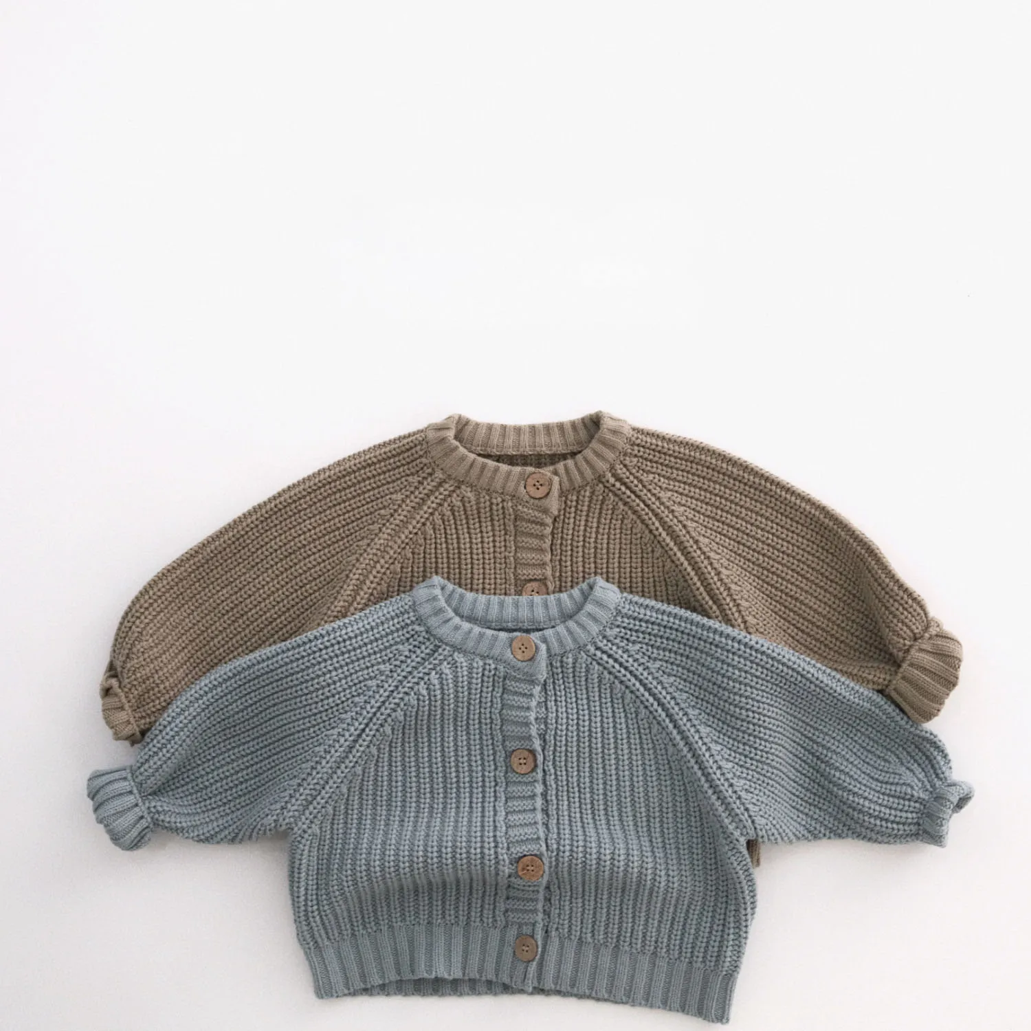 MILANCEL 1-6 Y Kids Knit Cardigans Chunky Yarn Boys Sweaters O Neck Girls Sweaters Cotton Kids Outerwear