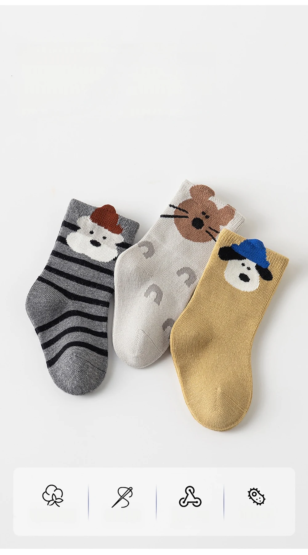 5 Pairs a Lot MILANCEL Kids Socks 0-12T Cartoon Animal Girls Autumn Socks Cute Comfortable Children Boys Socks