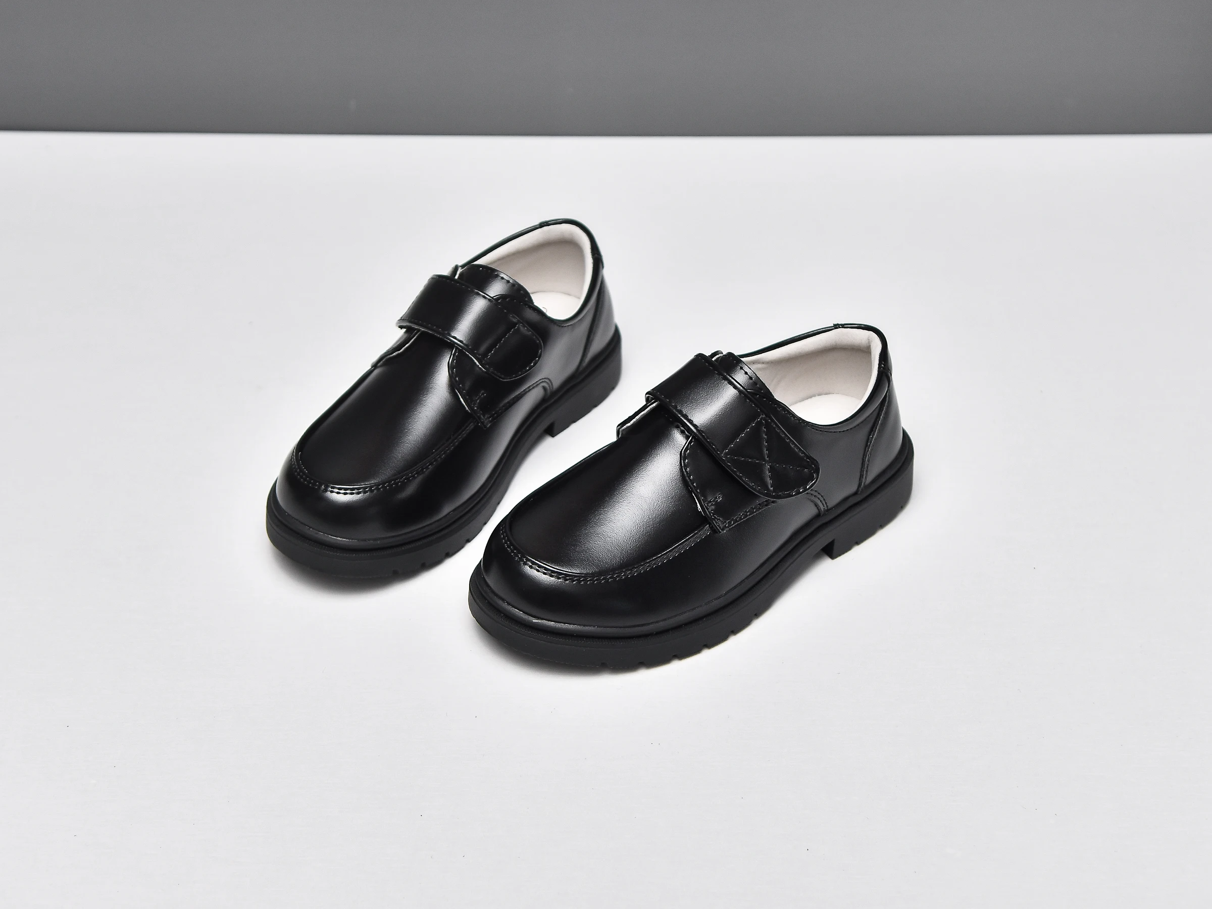 Children's Black Lether Shoes for Ages 3-15, Anti-Slip Breathable Soft Sole, Perfect for School, Outdoor Daily, Weddings.