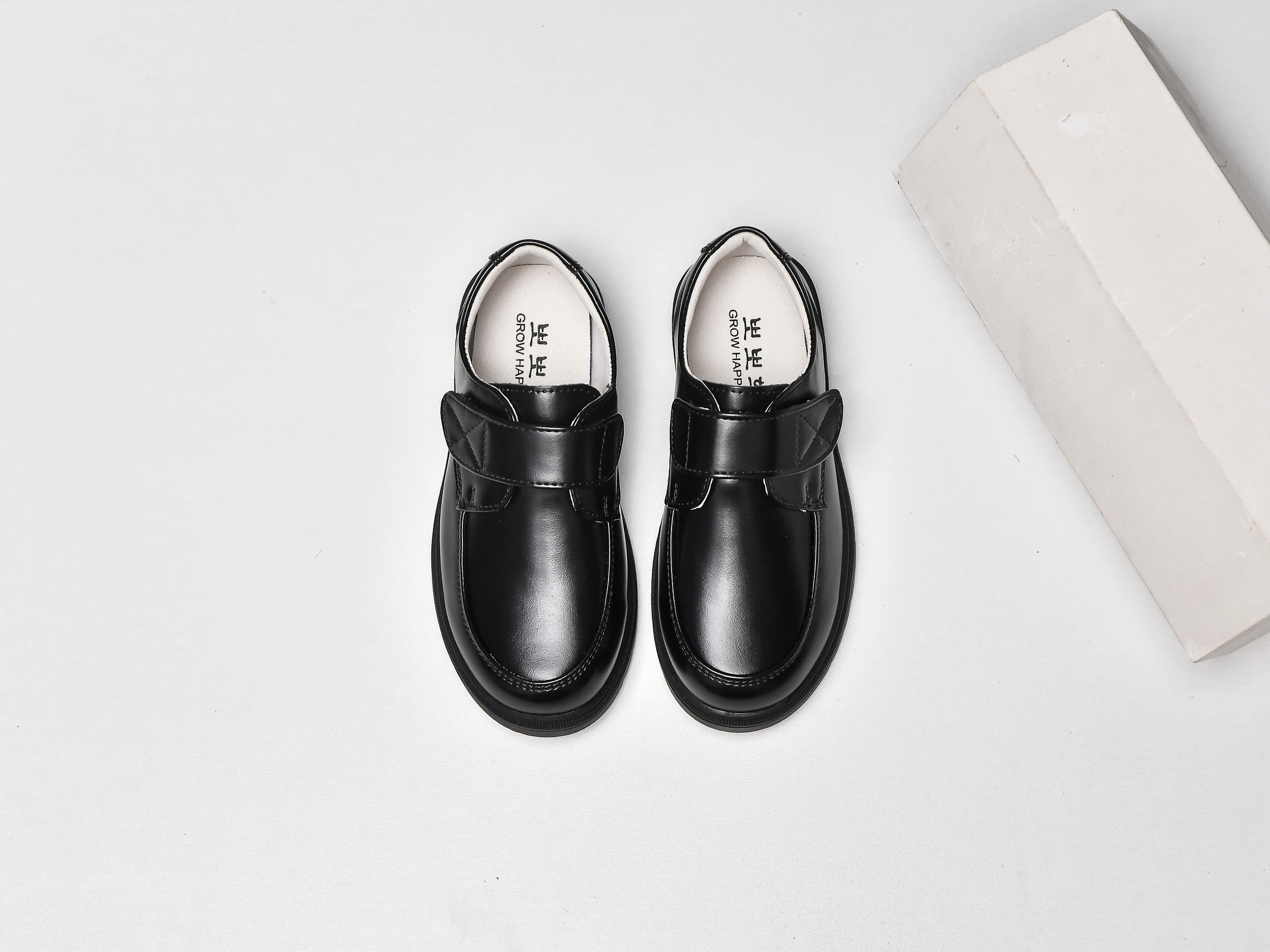 Children's Black Lether Shoes for Ages 3-15, Anti-Slip Breathable Soft Sole, Perfect for School, Outdoor Daily, Weddings.