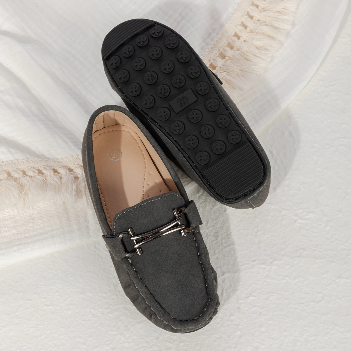 Boys Loafers British Style Kids Dress Shoes Slip On Moccasins Children Flat School Shoes for Wedding Party Formal Performance