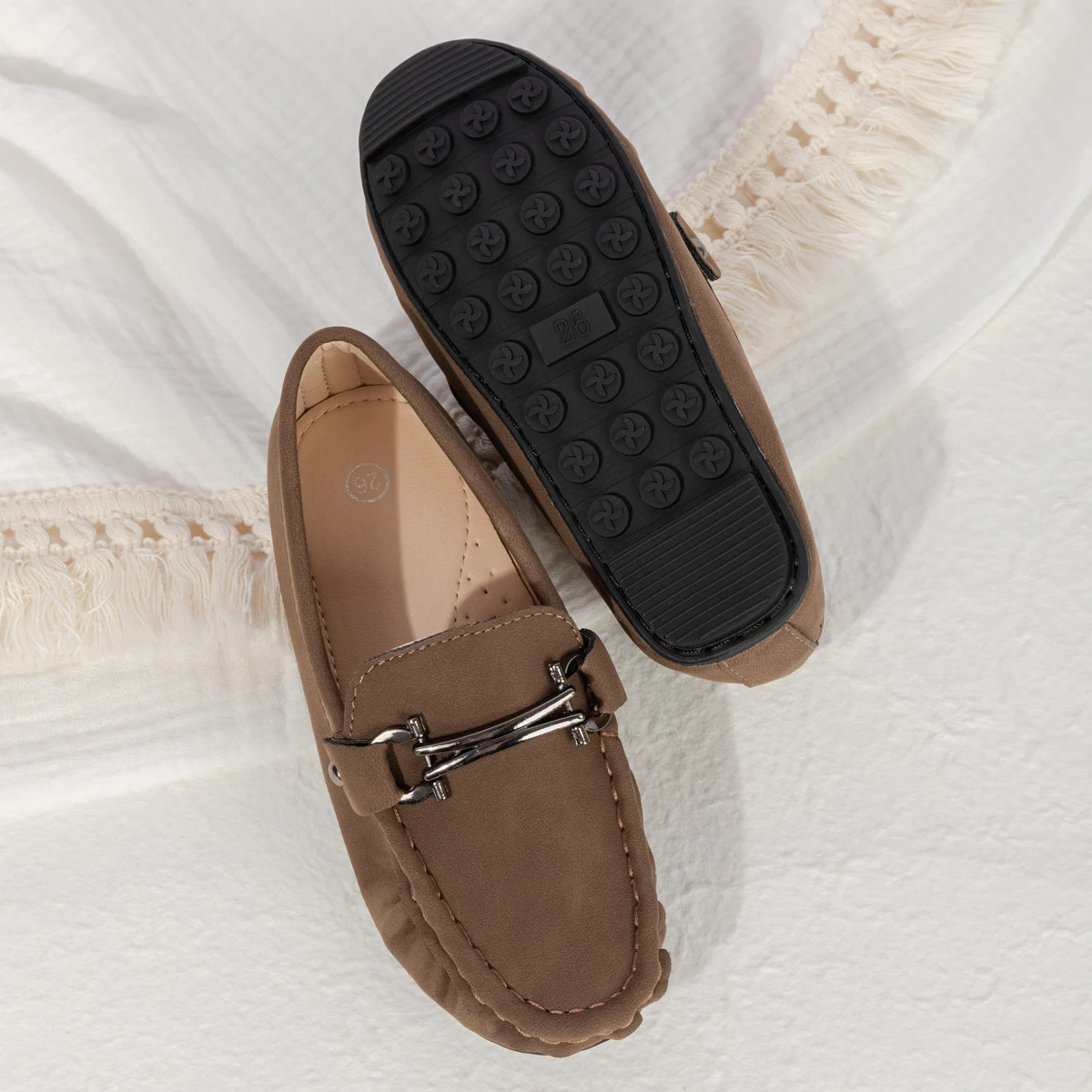 Boys Loafers British Style Kids Dress Shoes Slip On Moccasins Children Flat School Shoes for Wedding Party Formal Performance