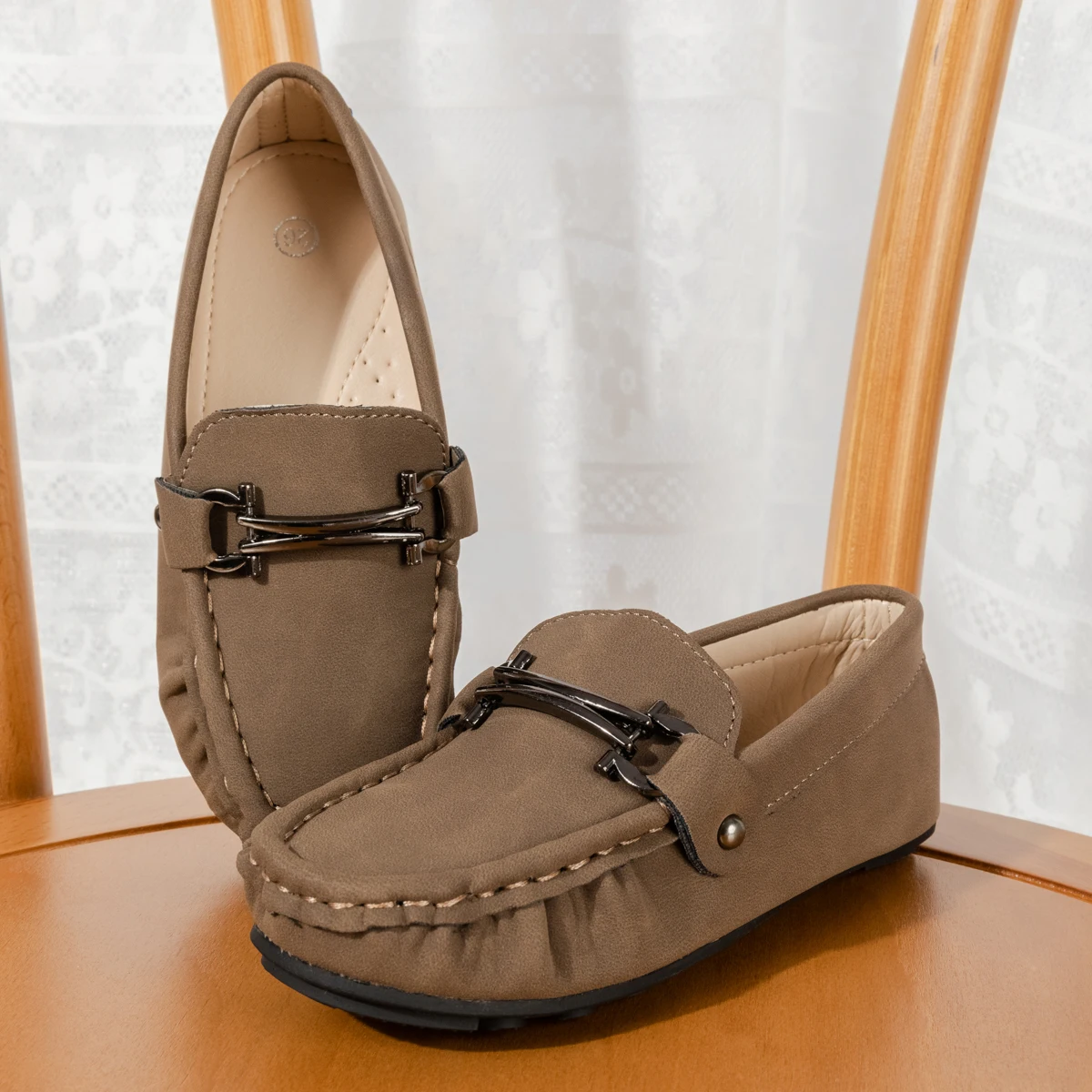 Boys Loafers British Style Kids Dress Shoes Slip On Moccasins Children Flat School Shoes for Wedding Party Formal Performance