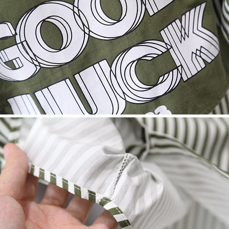 New Spring Autumn Boys Clothing Sets Long Sleeve Striped Letter Label Shirt + Pants 2Pcs Suit For 2-8 Years Kids Casual Outfits