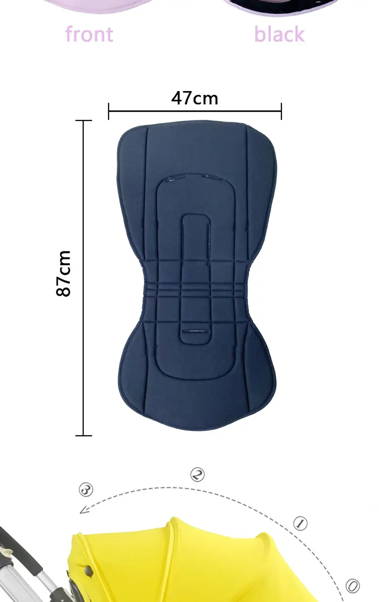 Baby Stroller Sun Shade Awning Canopy And Seat Cushion For Bugaboo Bee6 Bee5 Bee3 UV Proof Pram Cover Baby Stroller Accessories