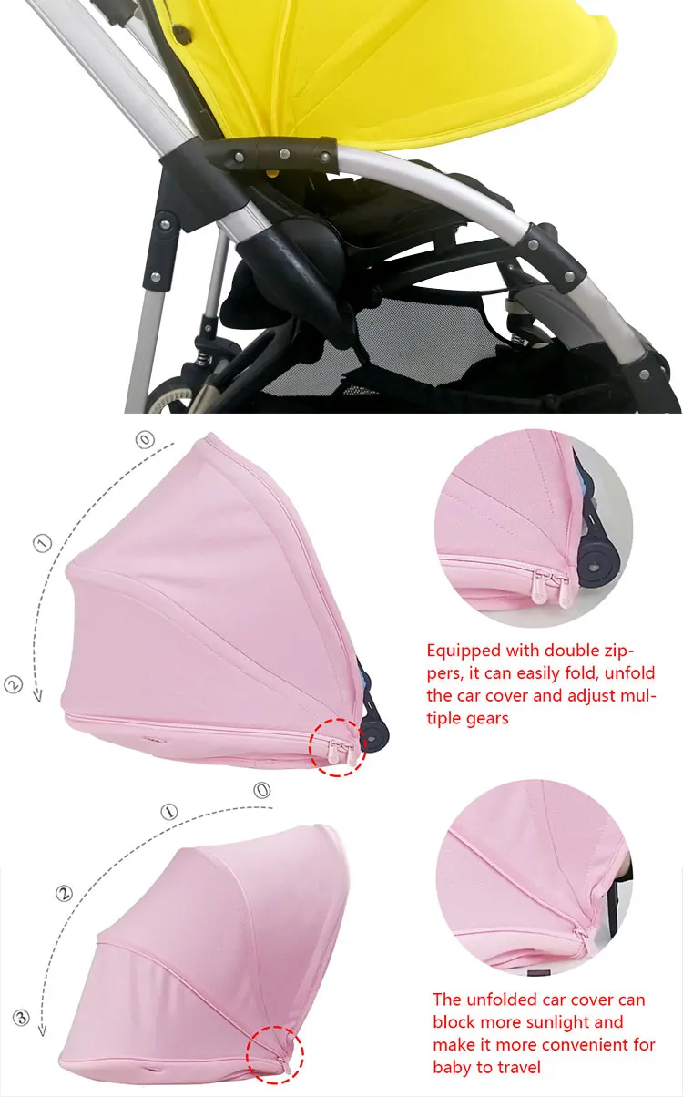 Baby Stroller Sun Shade Awning Canopy And Seat Cushion For Bugaboo Bee6 Bee5 Bee3 UV Proof Pram Cover Baby Stroller Accessories