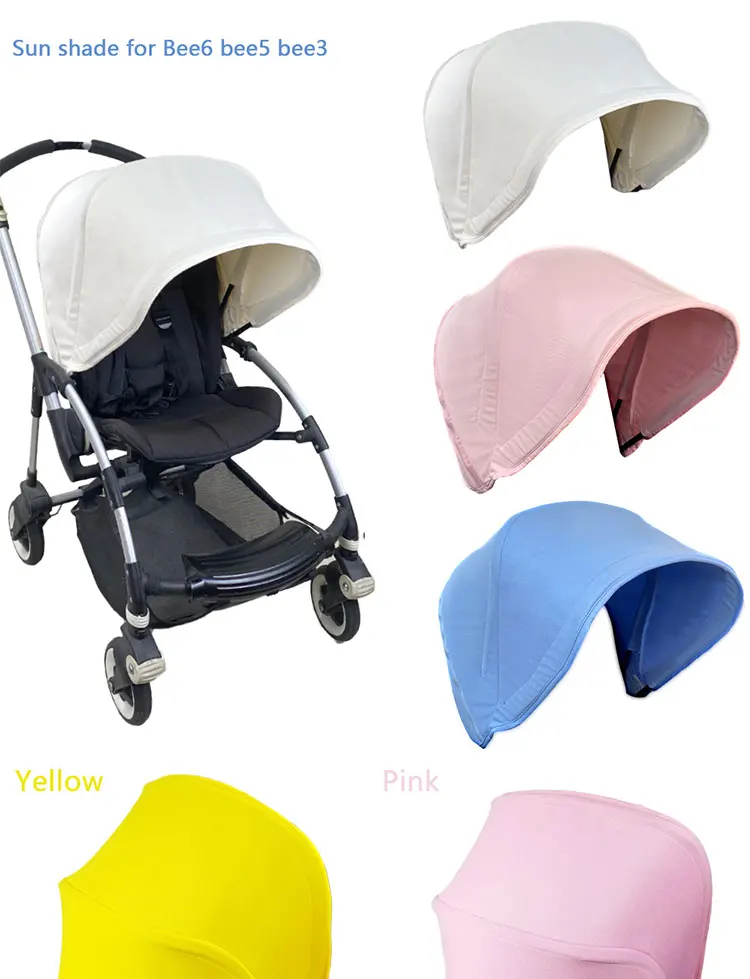 Baby Stroller Sun Shade Awning Canopy And Seat Cushion For Bugaboo Bee6 Bee5 Bee3 UV Proof Pram Cover Baby Stroller Accessories
