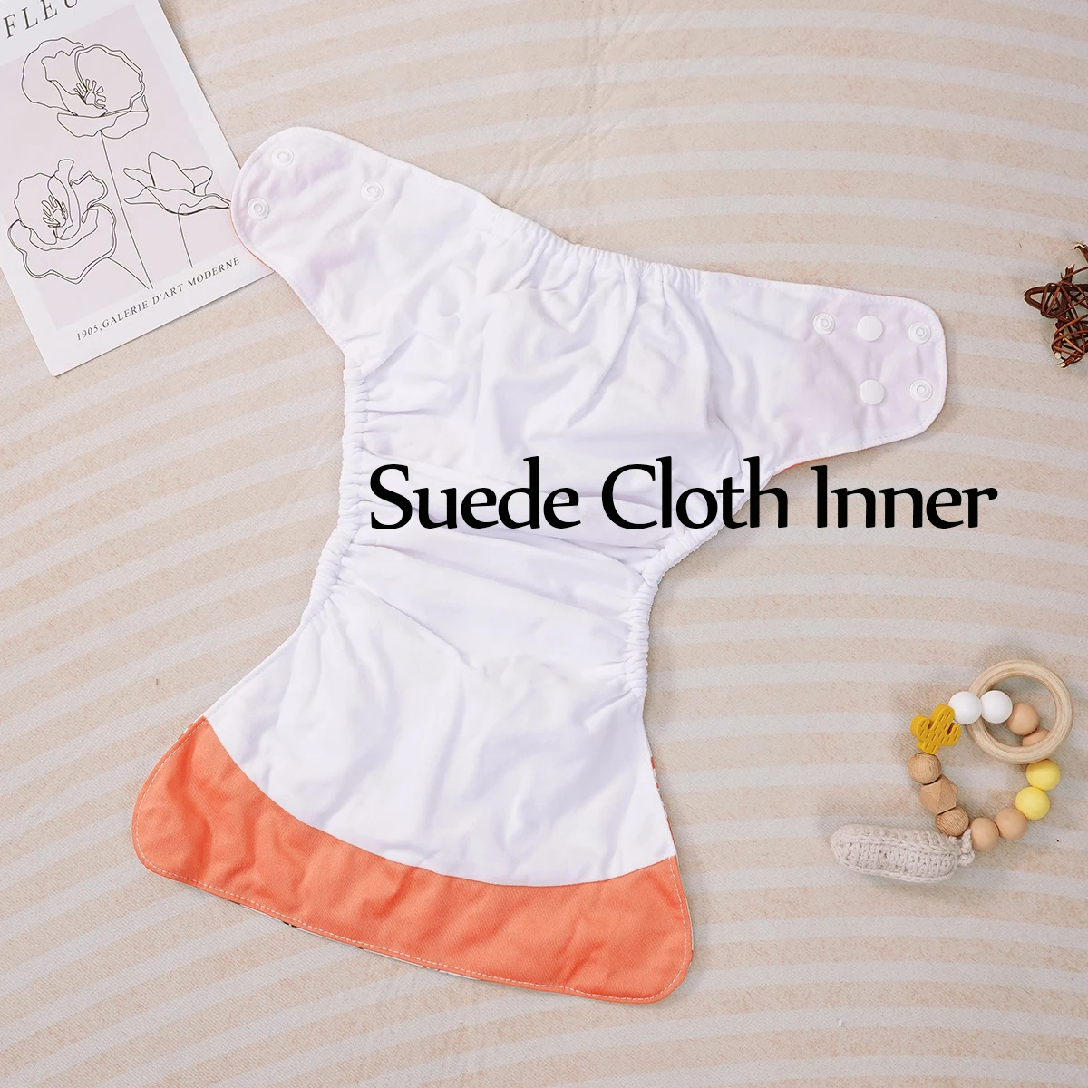Kangobaby #My Soft Life# 4pcs Set Suede Cloth Baby Cloth Diaper Reusable Washable Newborn Nappies