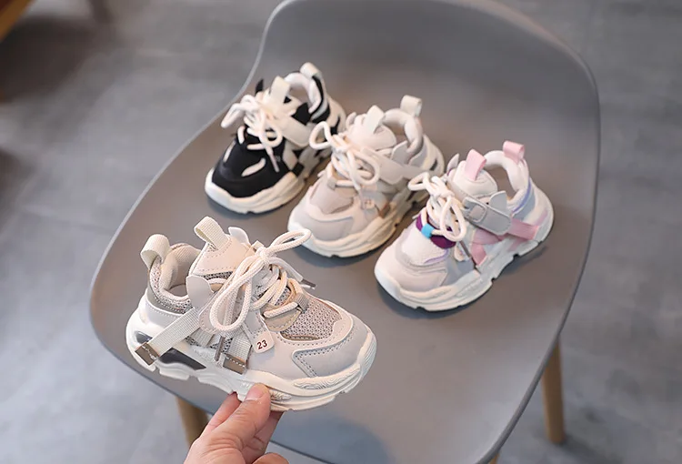 Spring Autumn Kids Sneakers Boys Girls Sport Shoes Fashion Mesh Breathable Kids Casual Shoes Toddler Boys Girls Running Sneakers