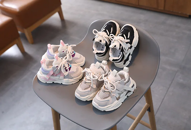Spring Autumn Kids Sneakers Boys Girls Sport Shoes Fashion Mesh Breathable Kids Casual Shoes Toddler Boys Girls Running Sneakers