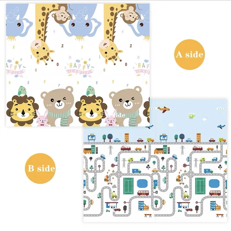 Large Size 200*180/180*120cm Play Mats for Children's Safety Mat EPE Environmentally Friendly Baby Crawling Folding Mat Carpet