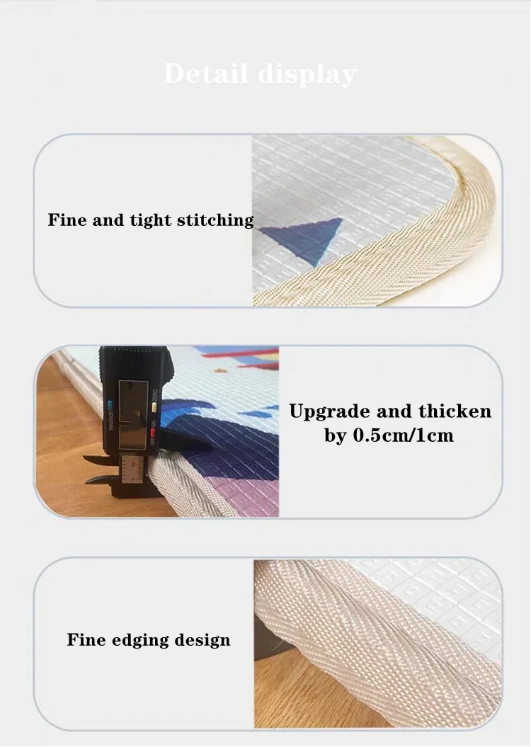 Large Size 200*180/180*120cm Play Mats for Children's Safety Mat EPE Environmentally Friendly Baby Crawling Folding Mat Carpet