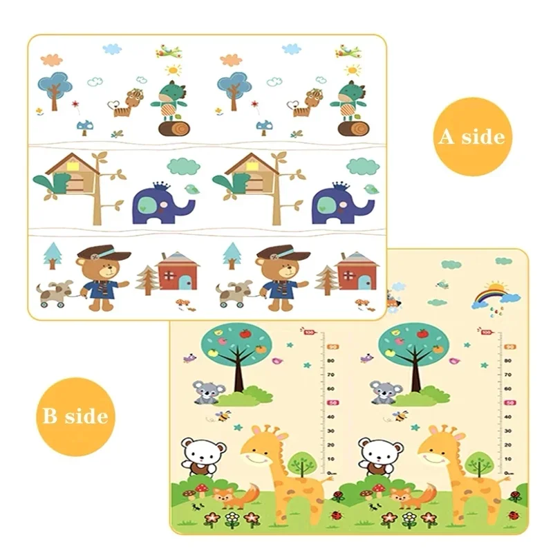 Large Size 200*180/180*120cm Play Mats for Children's Safety Mat EPE Environmentally Friendly Baby Crawling Folding Mat Carpet