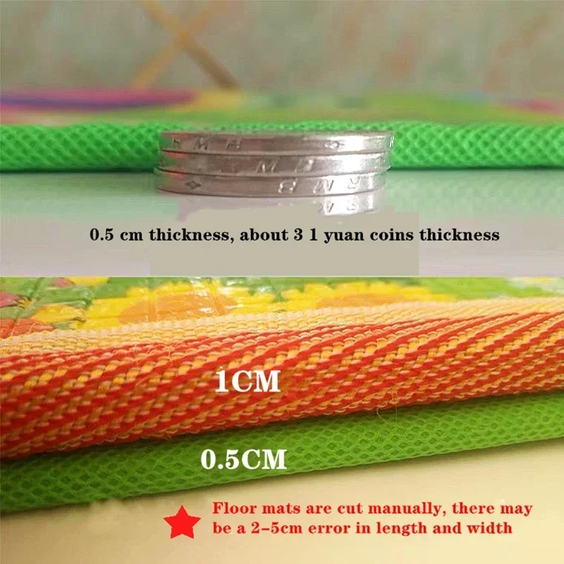 Large Size 200*180/180*120cm Play Mats for Children's Safety Mat EPE Environmentally Friendly Baby Crawling Folding Mat Carpet