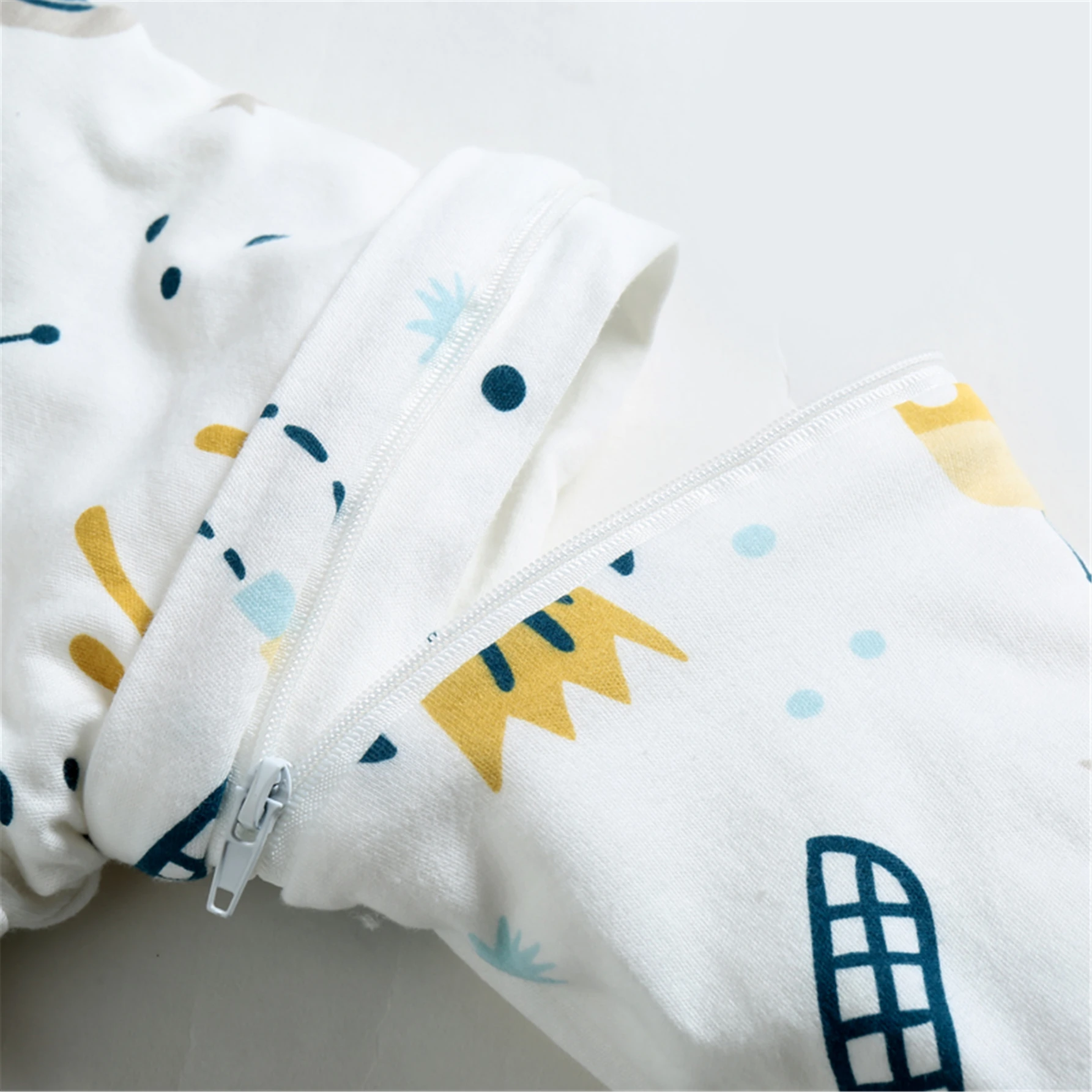 2.5Tog Spring and Autumn Thin Baby Sleeping Bag U-Shaped Cartoon Pure Cotton Kidsren's Sleeping Bag Anti-Kick Quilt 0-3Y Baby Sleeping Bag