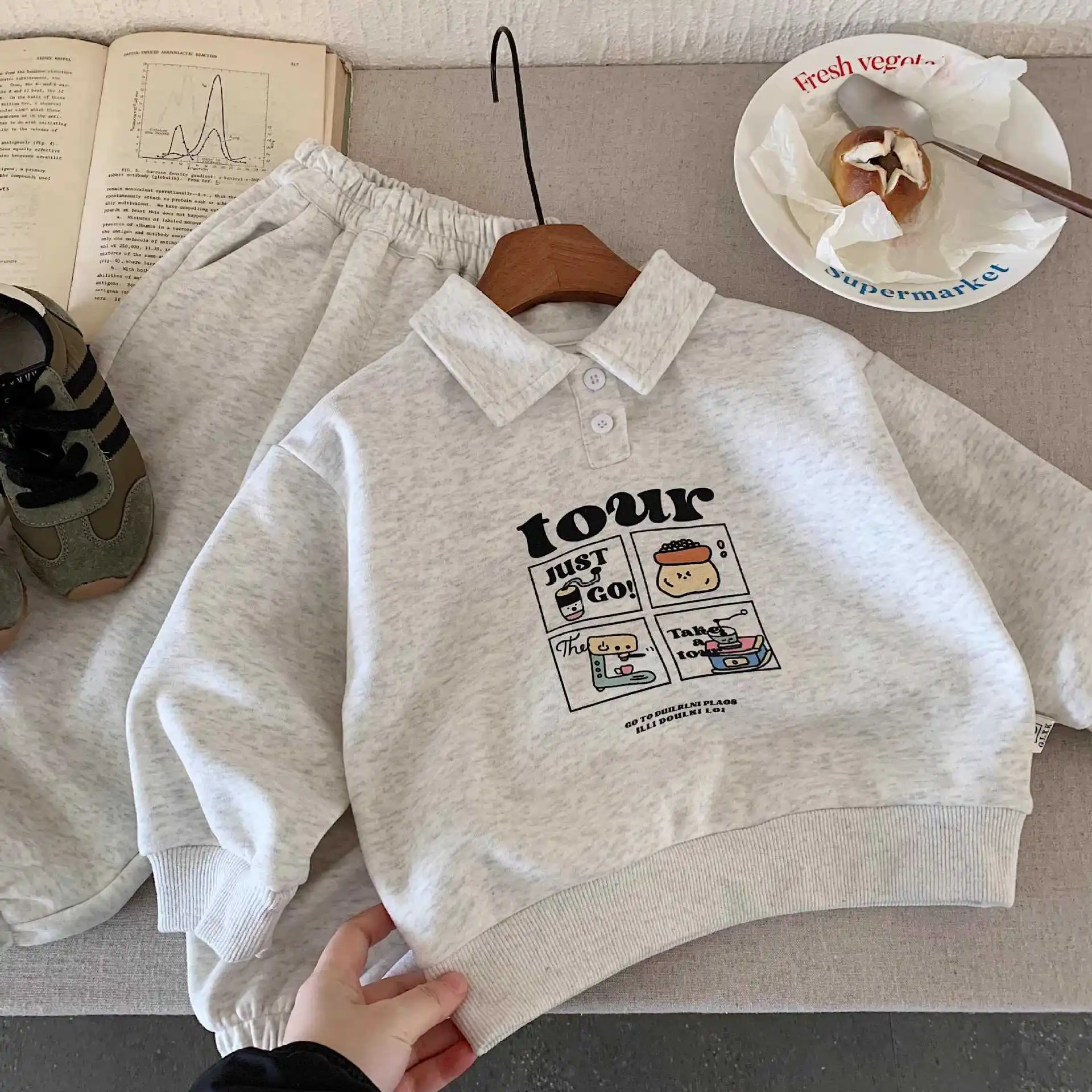 Children Clothing Sets Spring Autumn Baby Boy Girls Sport Suits Cartoon Polo Sweatshirt+Pants 2PCS Kids Clothes Casual Tracksuit