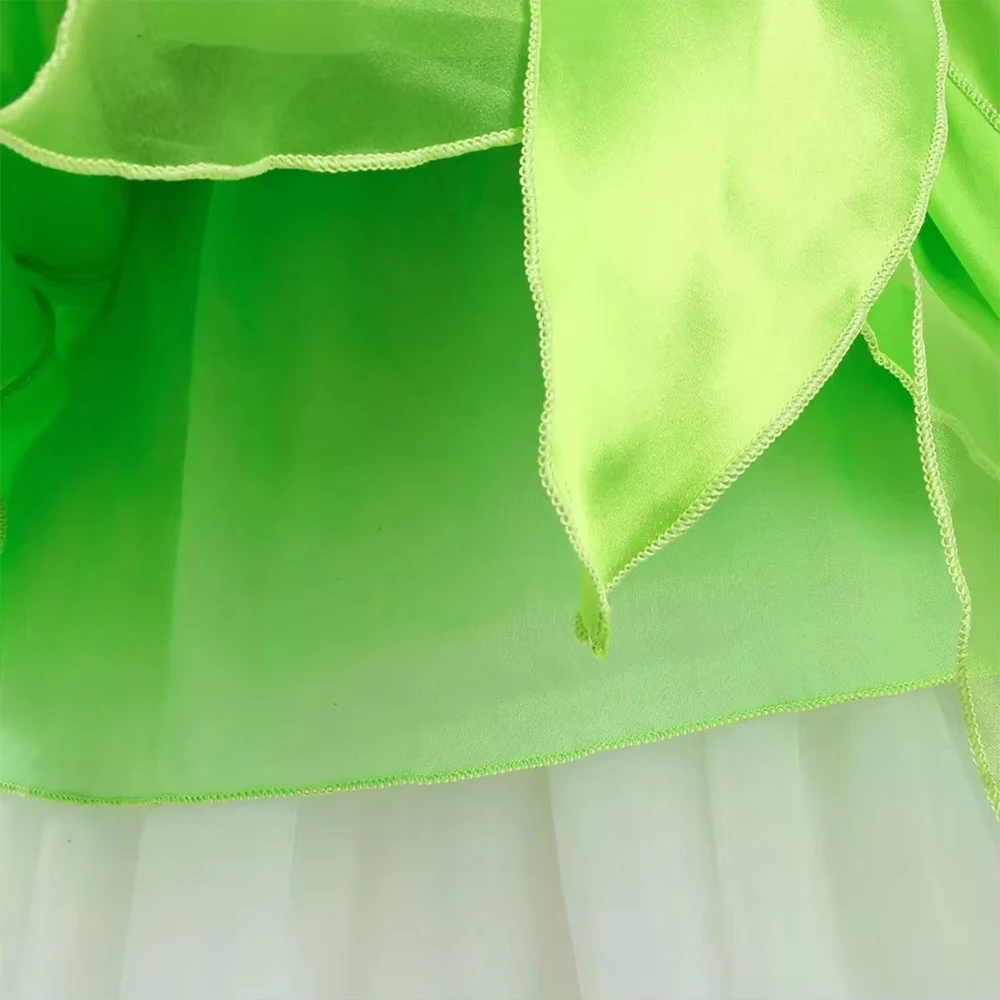 Girls Fairy Costume Dress Halloween Costumes Green Fancy Summer Dresses Princess Cosplay Carnival Party 3 4 5 6 7 8 Years